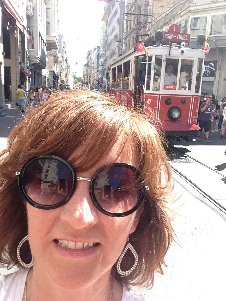 This photo was taken on Istiklal, the well-known pedestrian street in Istabul.