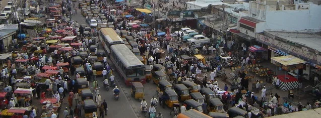 Street scene in Hyderabad, India