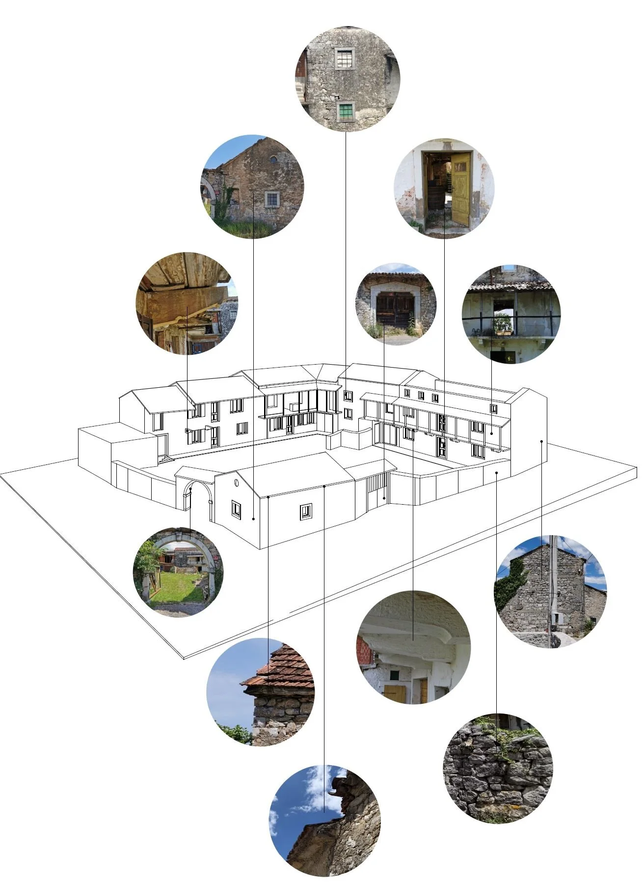 AKSONOMETRIJA OBSTOJEČE STANJE Z ZNAČILNIMI KRAŠKIMI ELEMENTI.JPG
