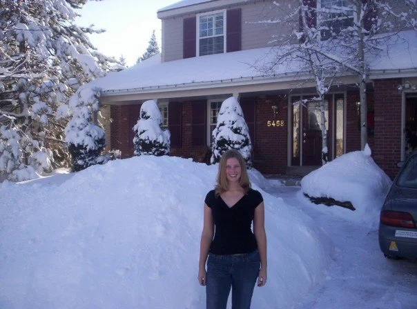 Freshman year holiday break: first snow of the year, and I cut off a foot of my hair. Make the most of the break!