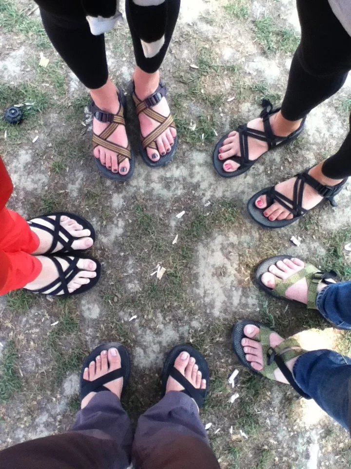 Networking is nothing more than finding a circle of people with the same interests. Or, in this case, a circle of people who all wear adventure sandals in Istanbul.
