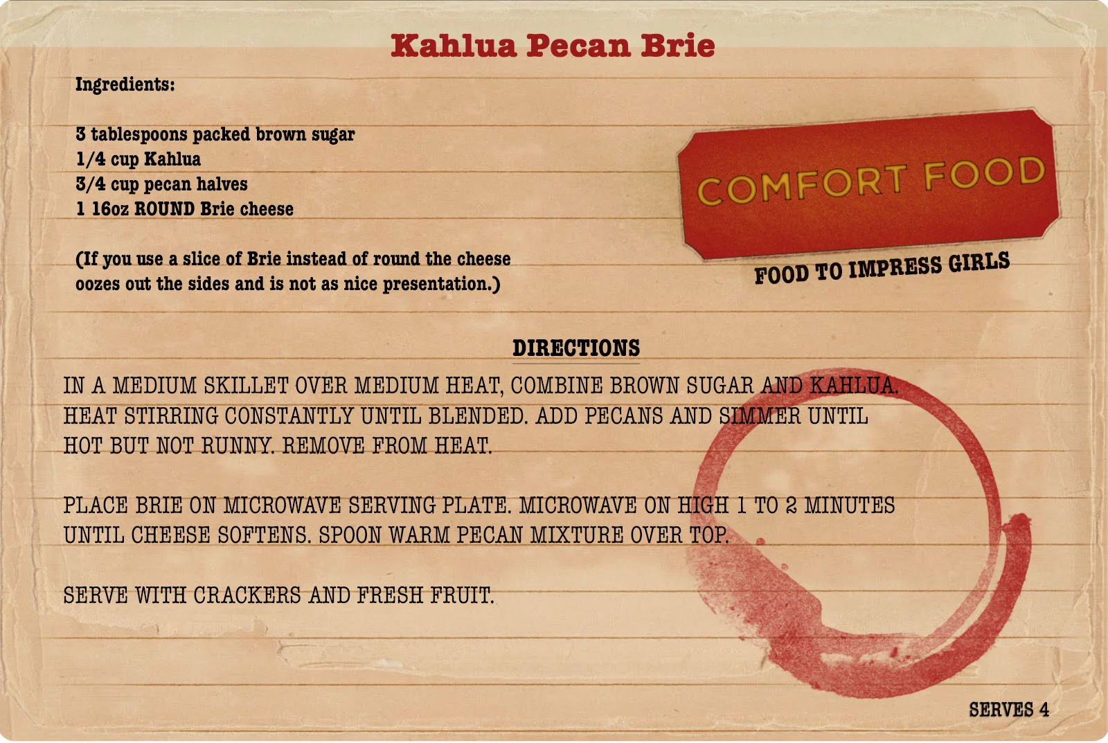 Sunday Dinners recipe: Kahlua and pecan brie.jpg