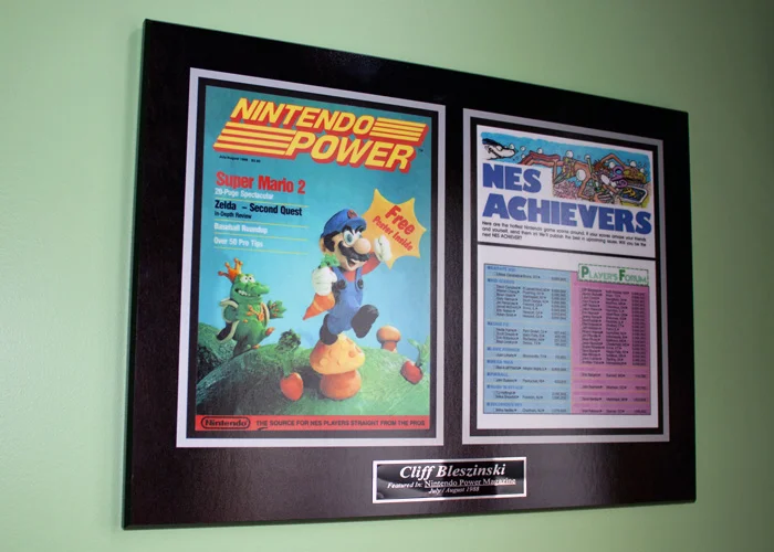 Clifford made it into Nintendo Power's first addition when he got best score in Mario.