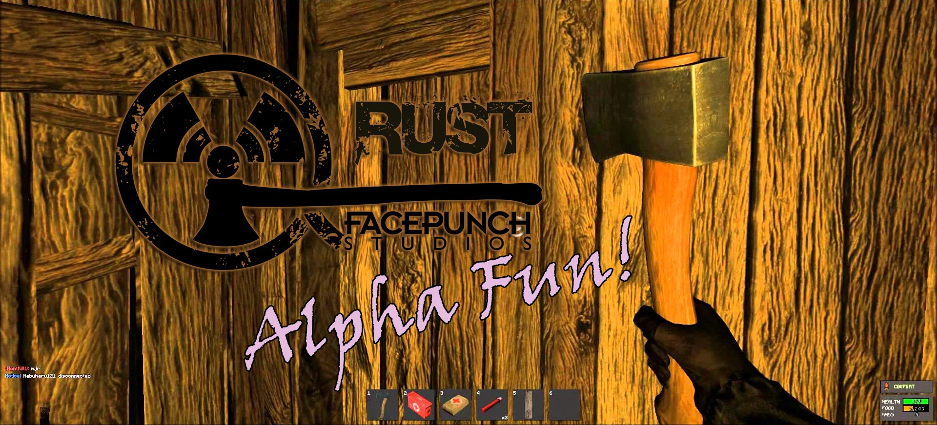 "The only aim in Rust is to survive. To do this you will need to overcome struggles such as hunger, thirst and cold. Build a fire. Build a shelter. Kill animals for meat. Protect yourself from other players. Create alliances with other players and together form a town. Whatever it takes to survive." Release Date: Dec 11, 2013