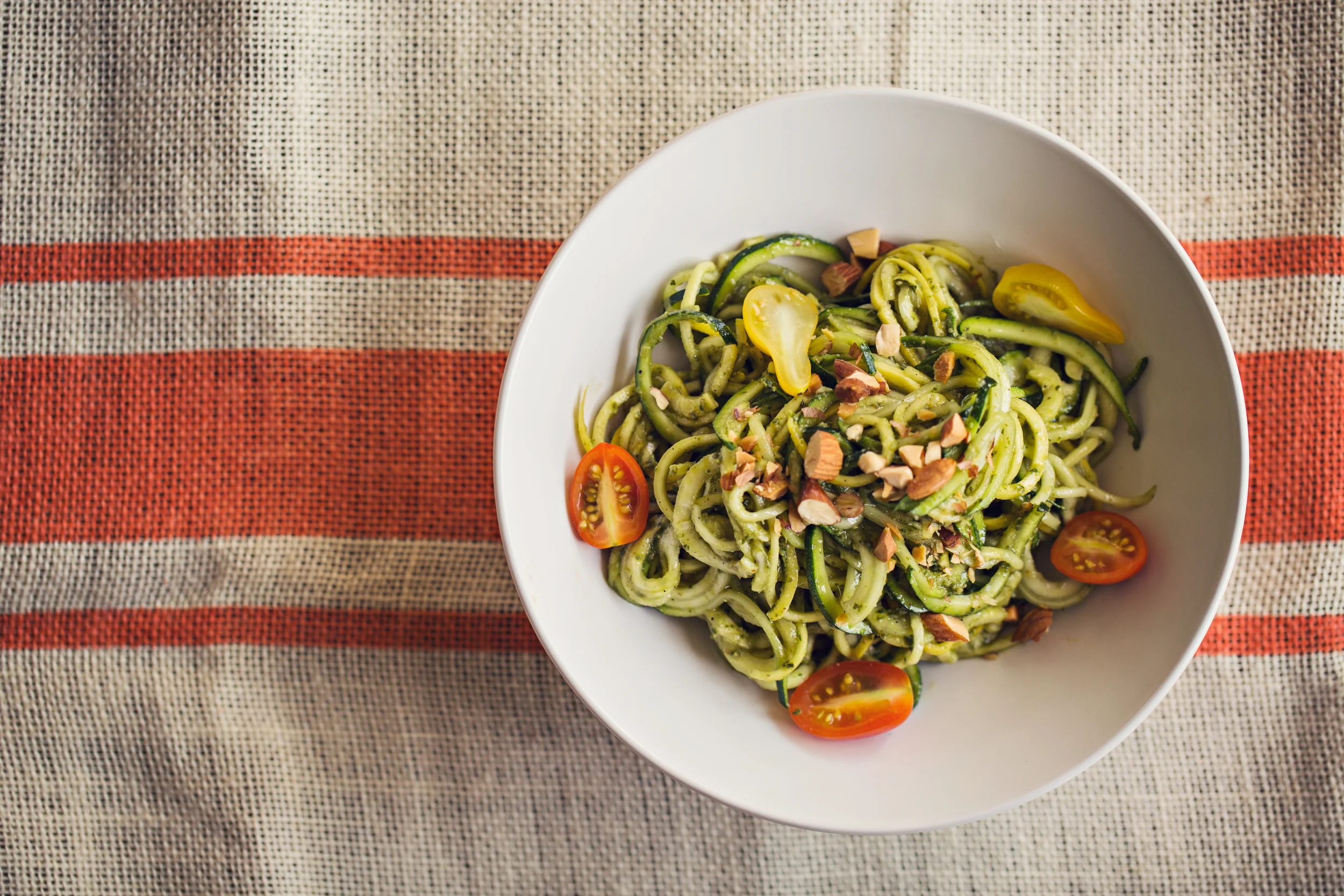 Zucchini Spagetti and Pesto