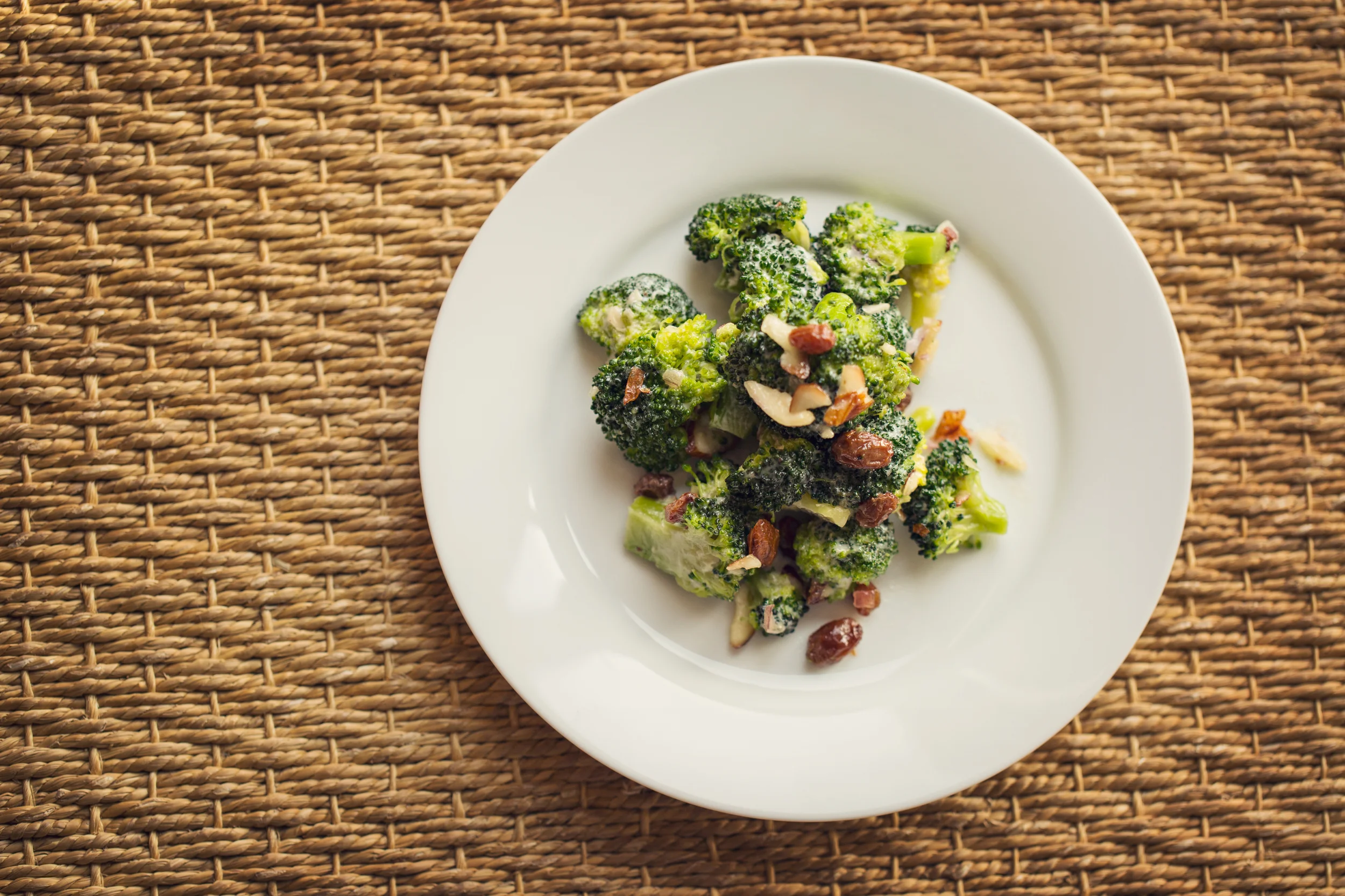 Broccoli Raisin and Almond Salad