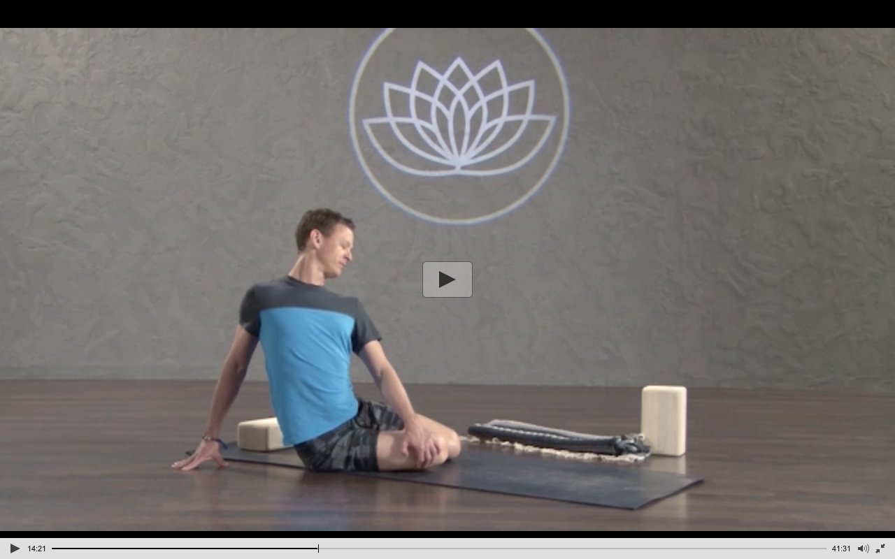 Neck Nirvana This practice helps release tension from the neck, shoulders and upper back. This sweet, slow, short sequence includes seated twists, lunges and shoulder stretches and winds down with restorative variations of Setu Bhanda (Bridge Pose) and Savasana (Corpse Pose) that will leave your heart light and your neck feeling so much better. 40mins Level: All Levels Props: blocks and blanket $2.99 per view $7.99 download yoga download.com