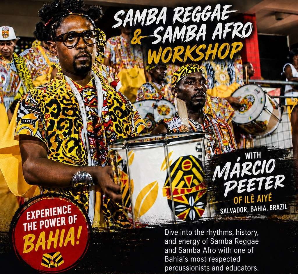 Samba Workshop with Márcio Peeter of Ilê Aiyê