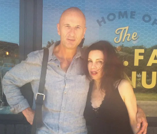 After way too much food.... With Lisa Lipkin