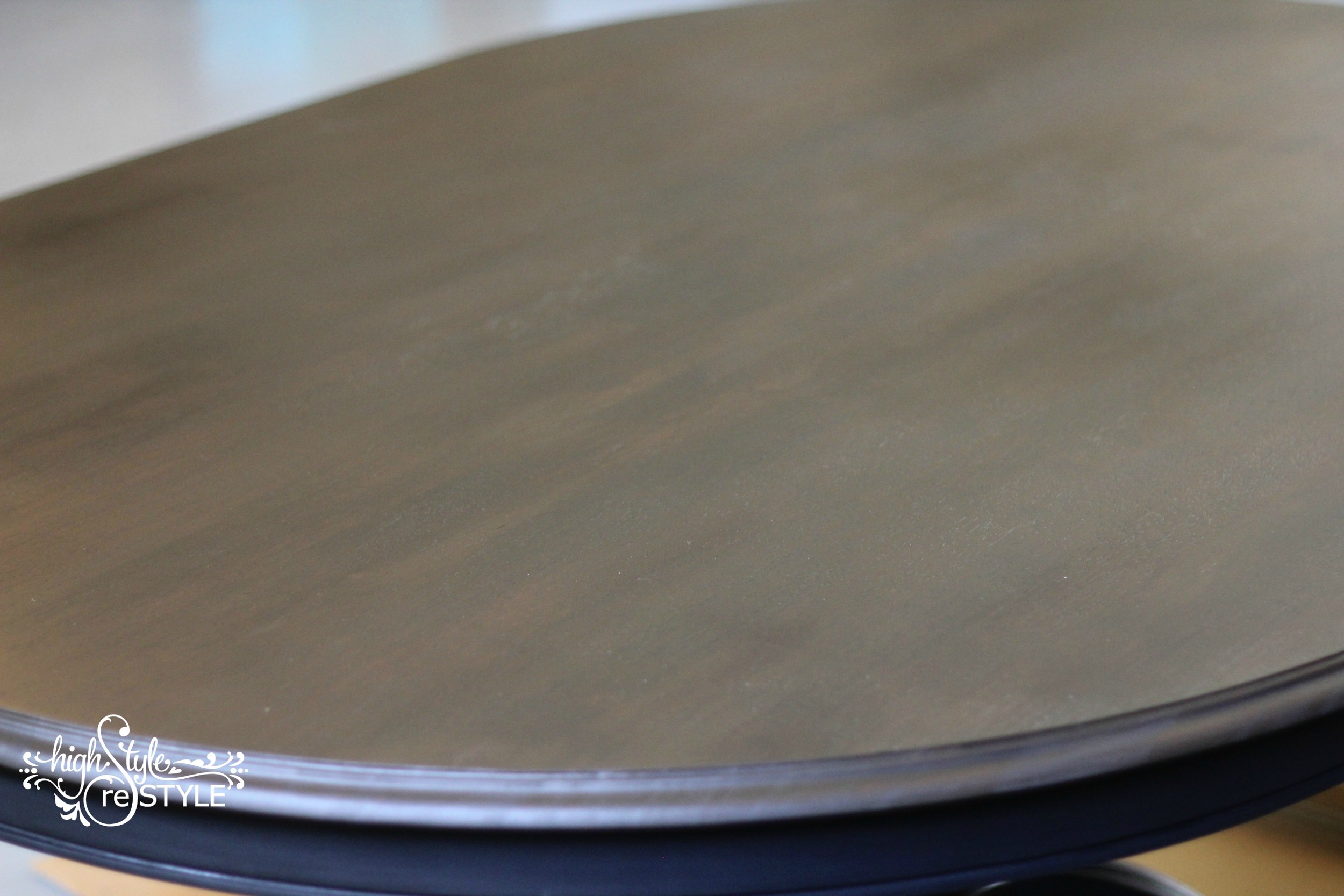 The top completely transformed with General Finishes gel stains.
