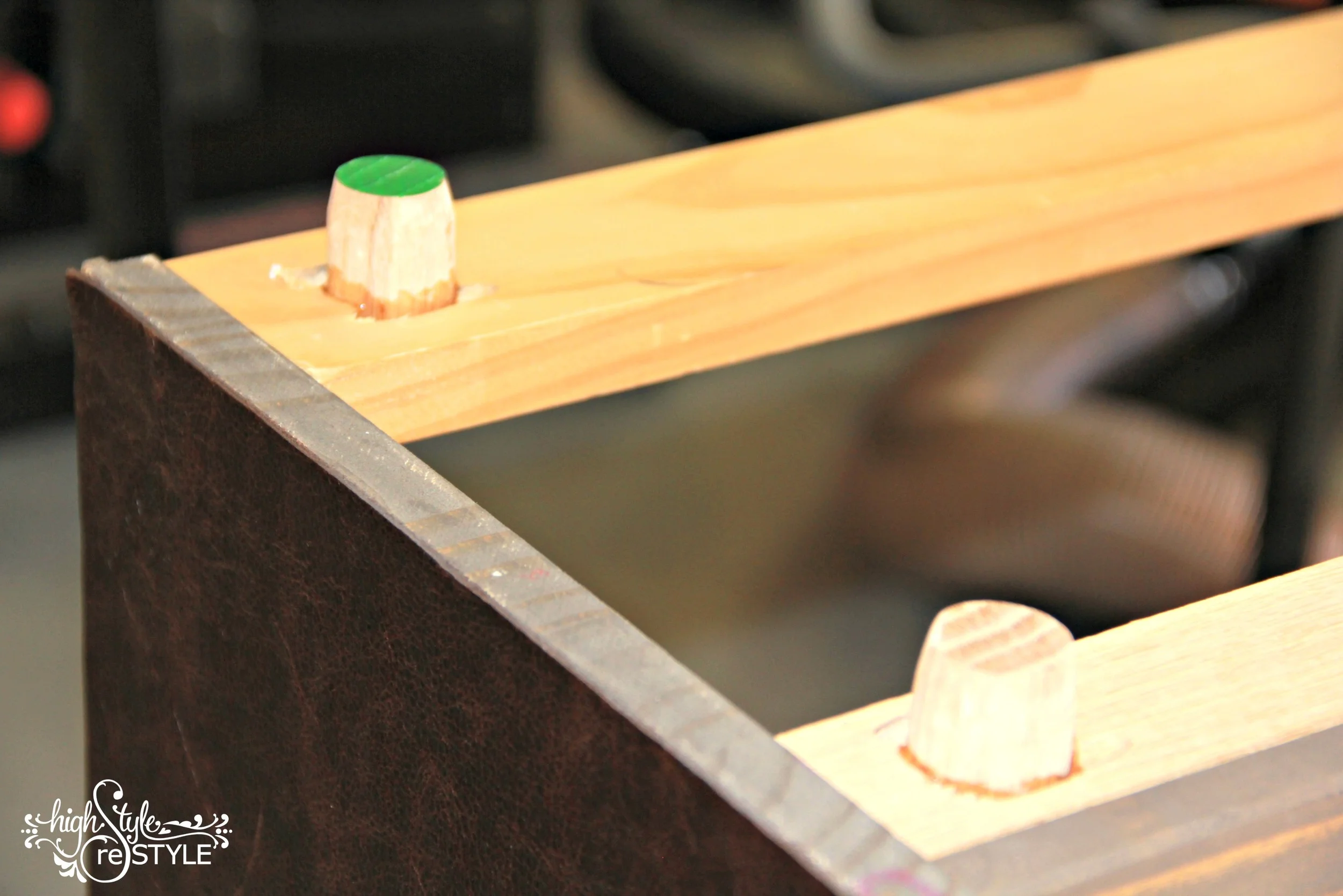 Dowels for casters on IKEA Rast Hack.jpg
