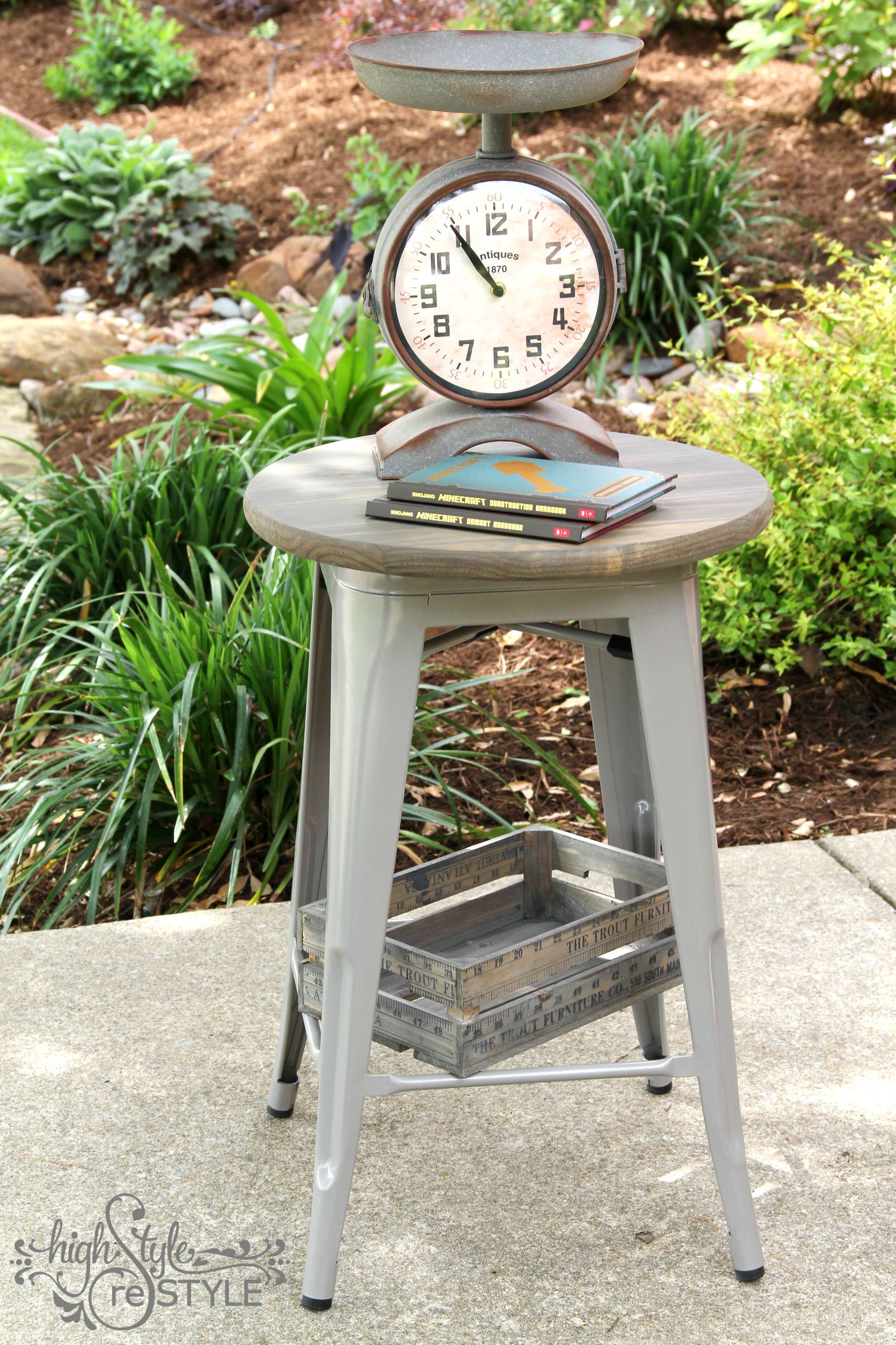 How to Turn a Bar Stool Into An Industrial Side Table — Highstyle ReStyle