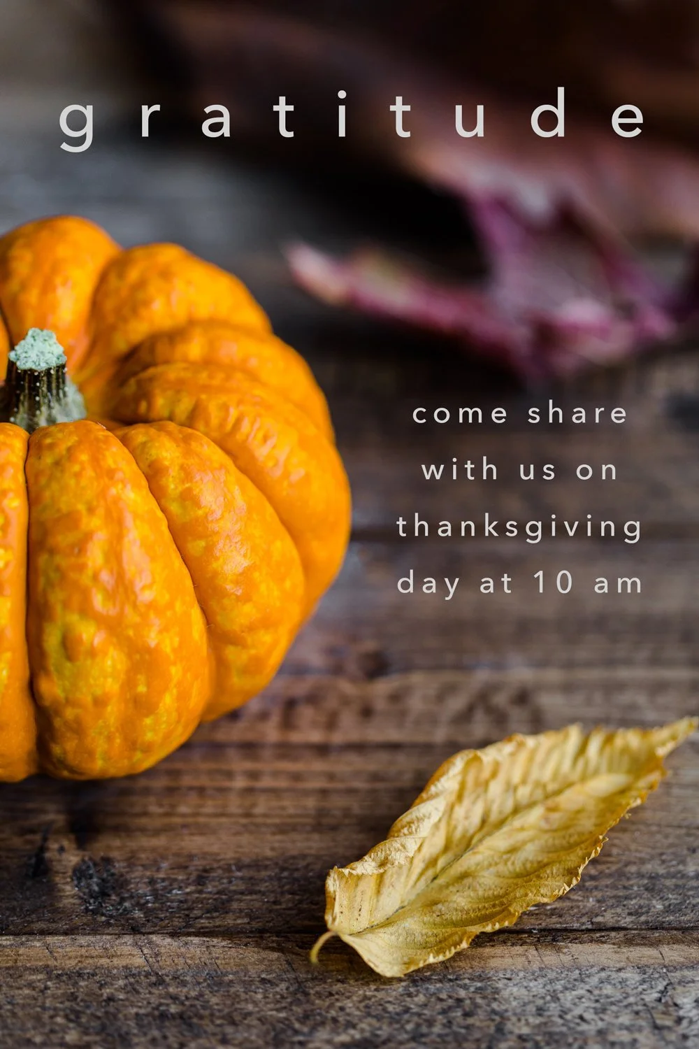 Thanksgiving Day Service