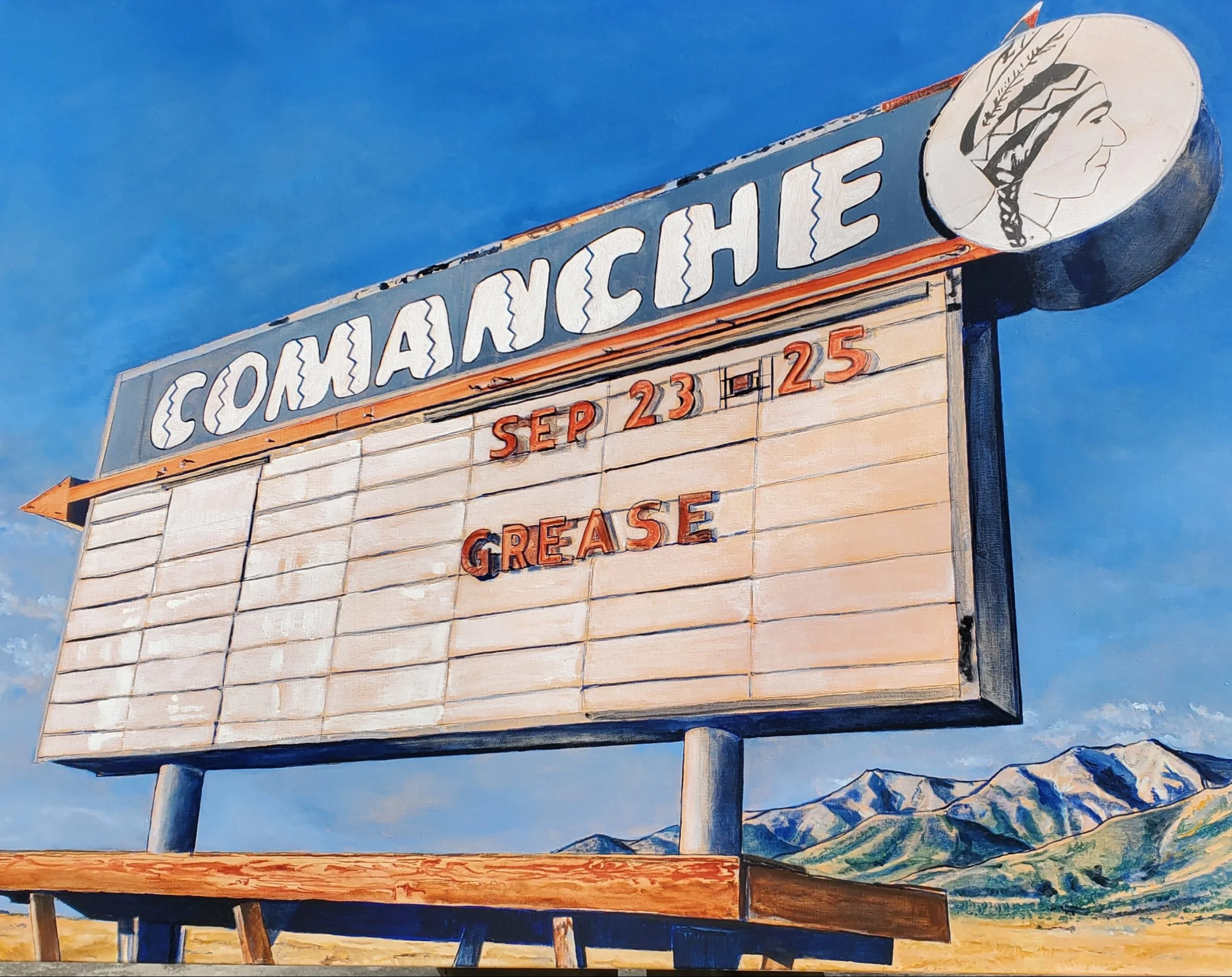 Comanche Buena Vista by Jon Francis: 40" x 30" oil on canvas