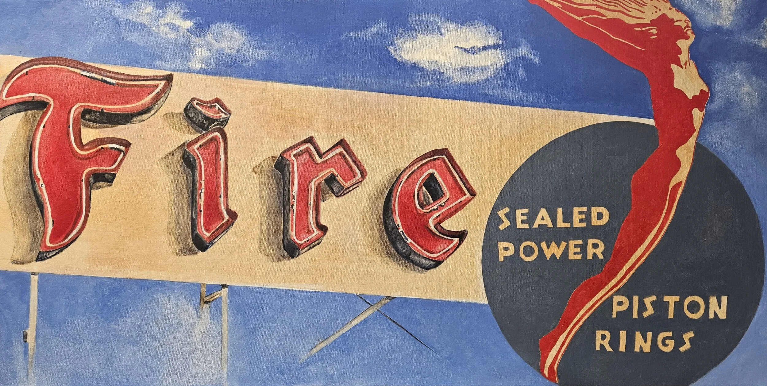 Sealed Power by Jon Francis: 48"x24"  Oil on Canvas