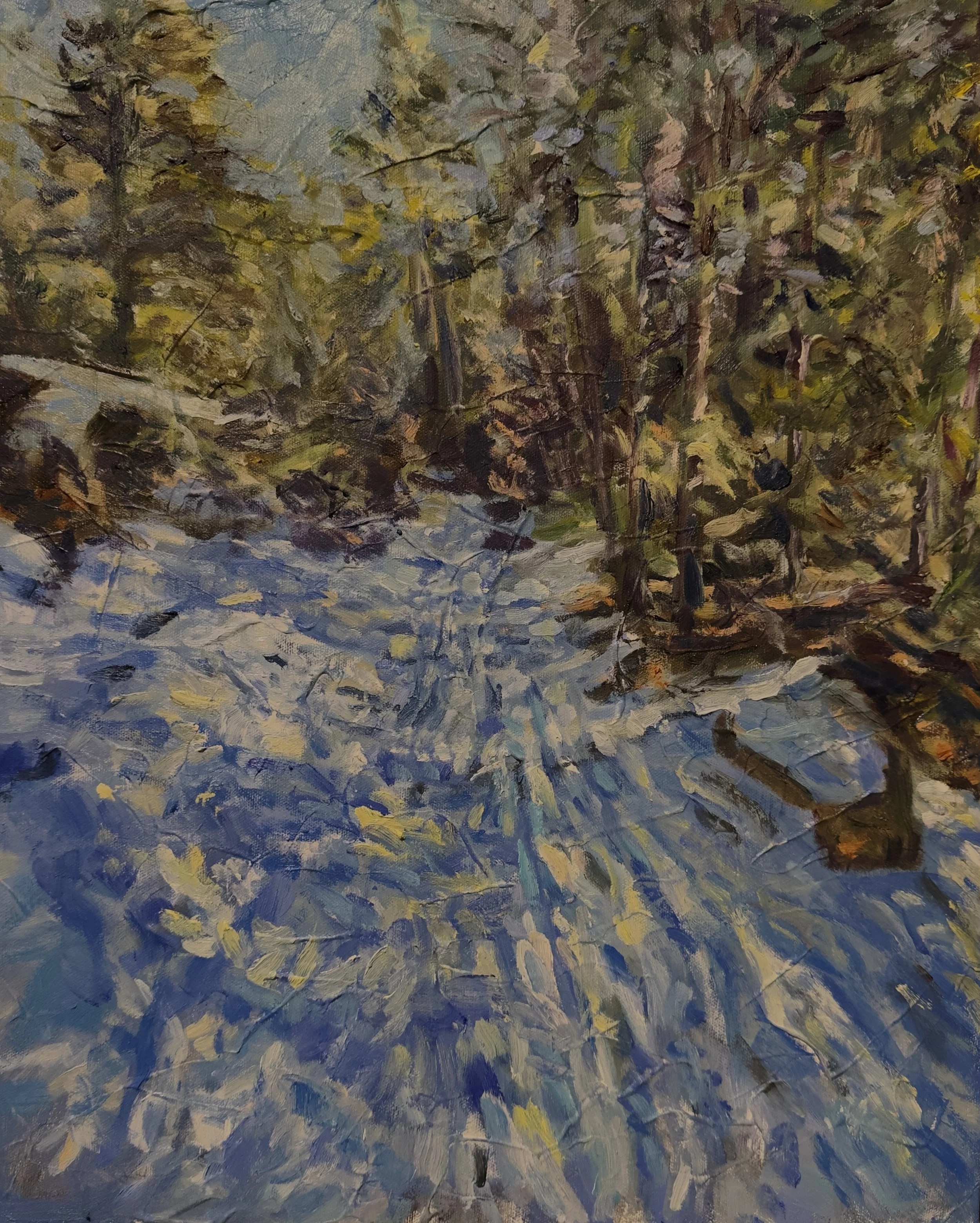 Michael Russell - Quiet Beneath the Pines. 16" x 20"
