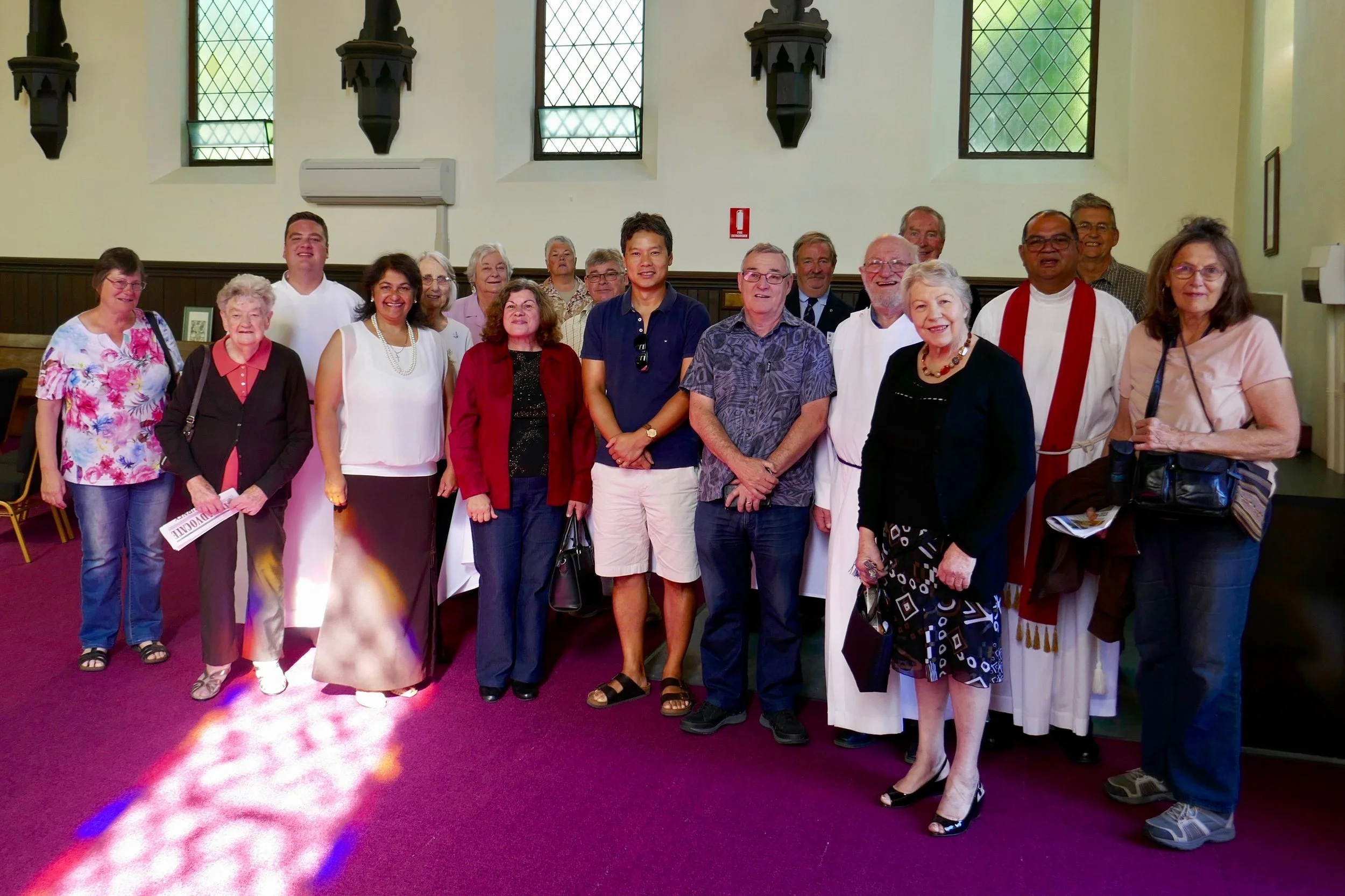 Members from the Melbourne Focolare group with Fr André and parishioners at Christ Church