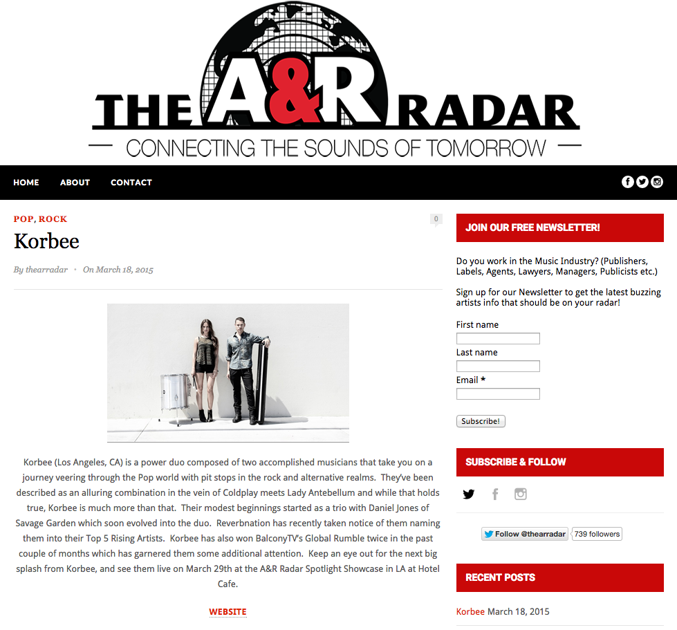 The A&R Radar Features Korbee