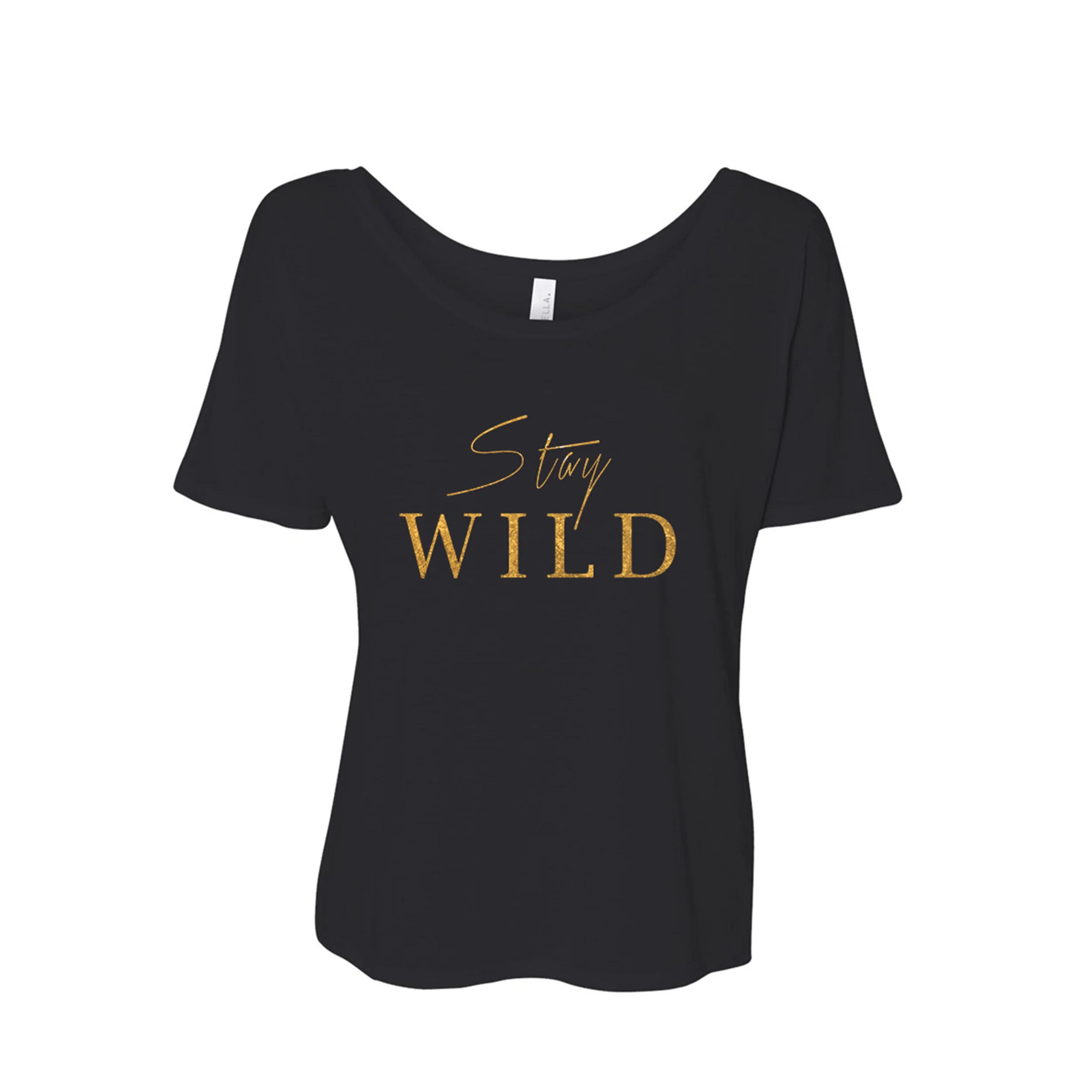 Stay Wild Womens Tee - Black