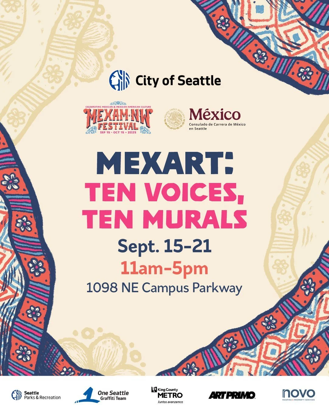 Diez artistas mexicanos y mexicoamericanos transformarán el University District de Seattle en un corredor de arte público que celebra la migración, la identidad y la pertenencia. El proyecto, organizado por el Consulado de M&eacu