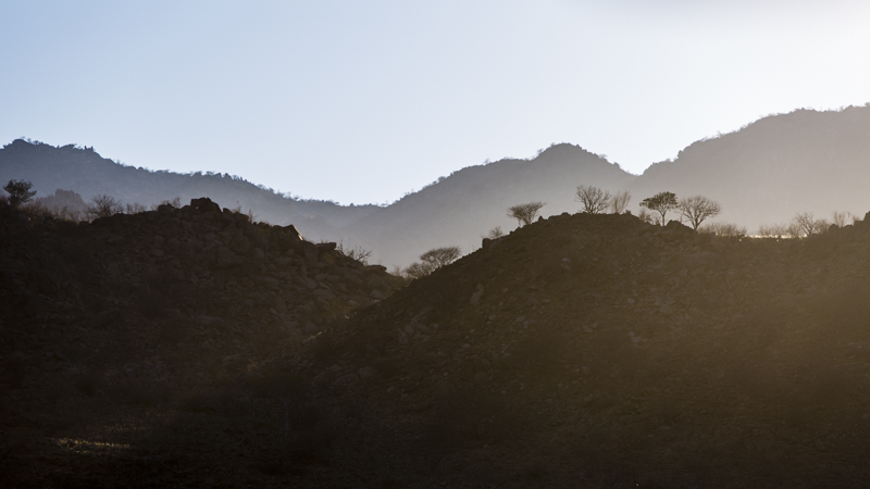 Early morning tones of the Mucuval Mountain Range. Cunene Provence ©24Atlantic