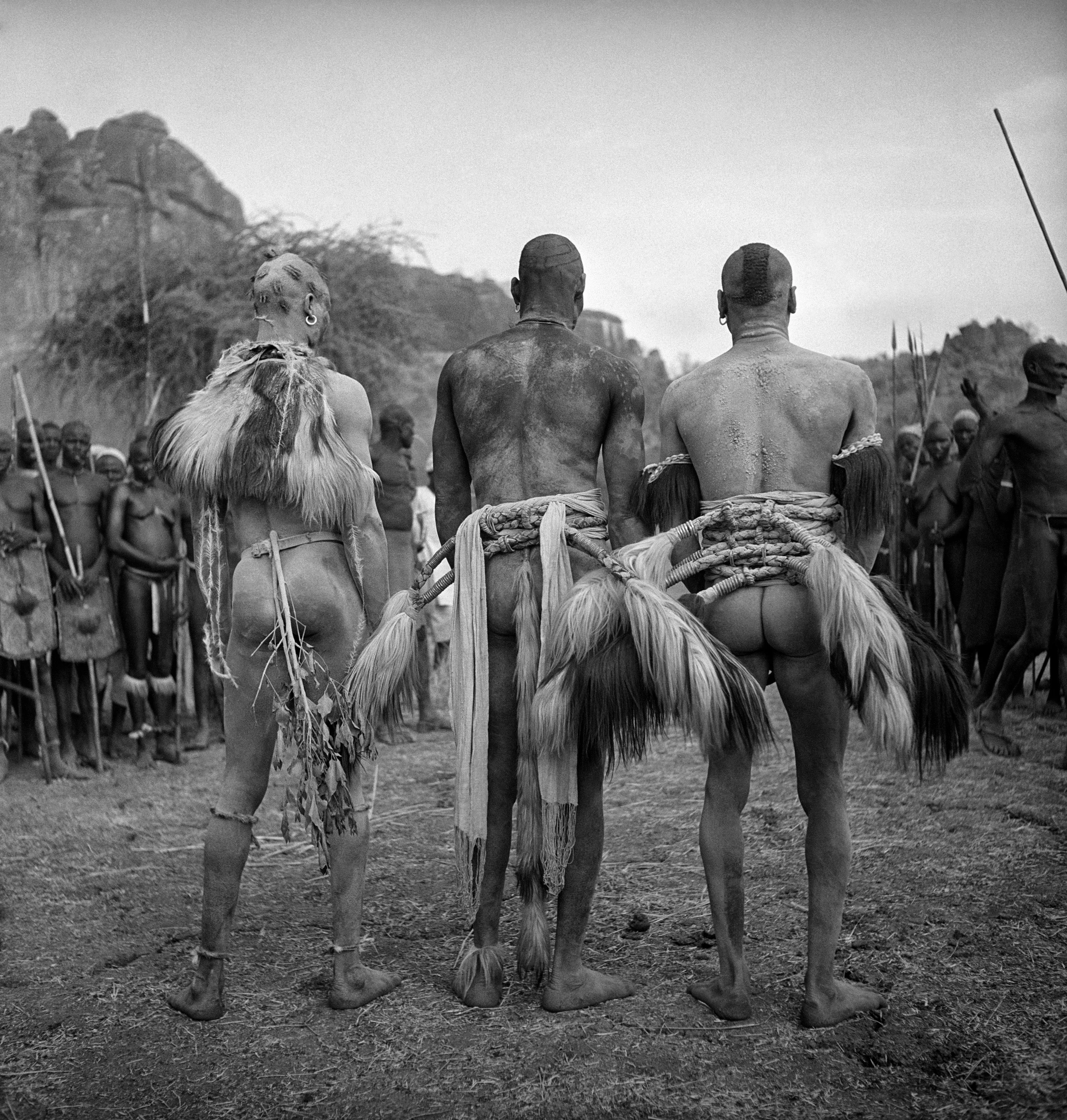 Korongo wrestlers, Kordofan, Southern Sudan 1949