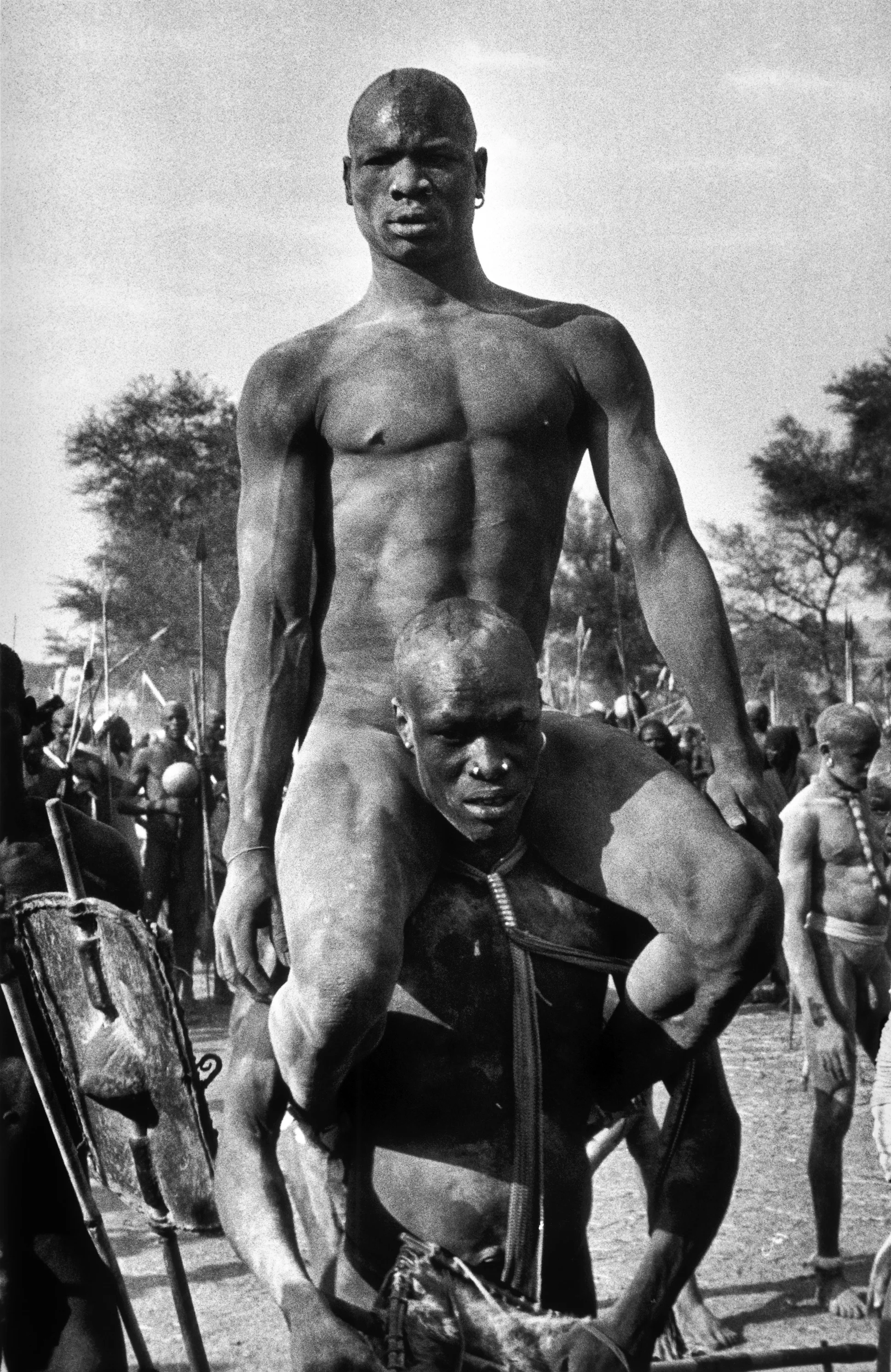 The champion of a Korongo Nuba wrestling match, Kordofan, Southern Sudan 1949