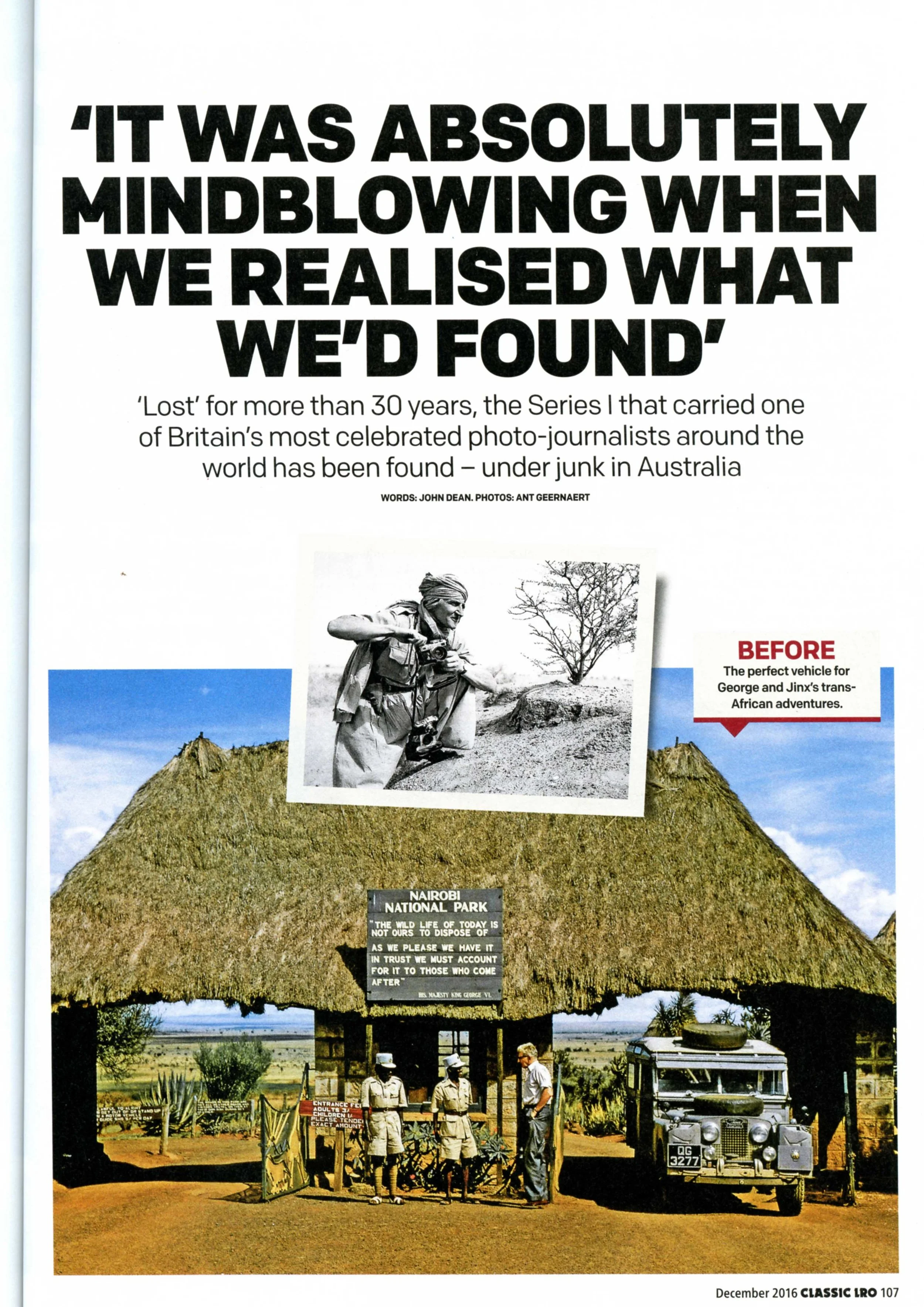 Article from Land Rover Owner International - December edition