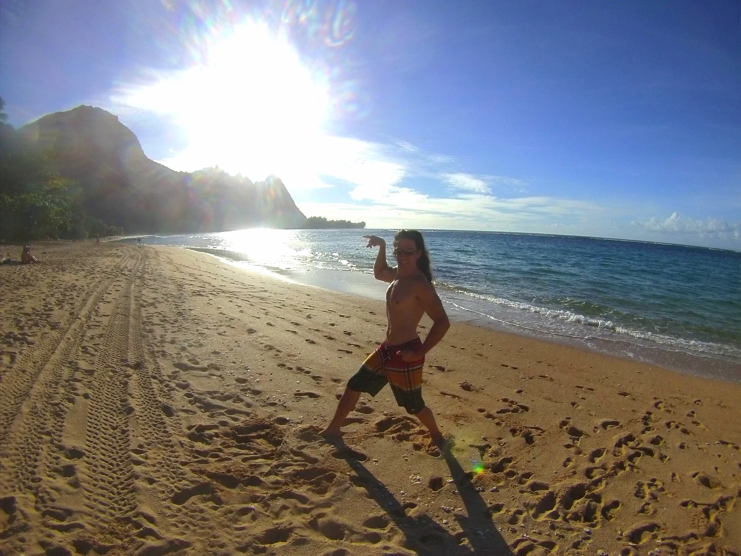 the beach is that way :)