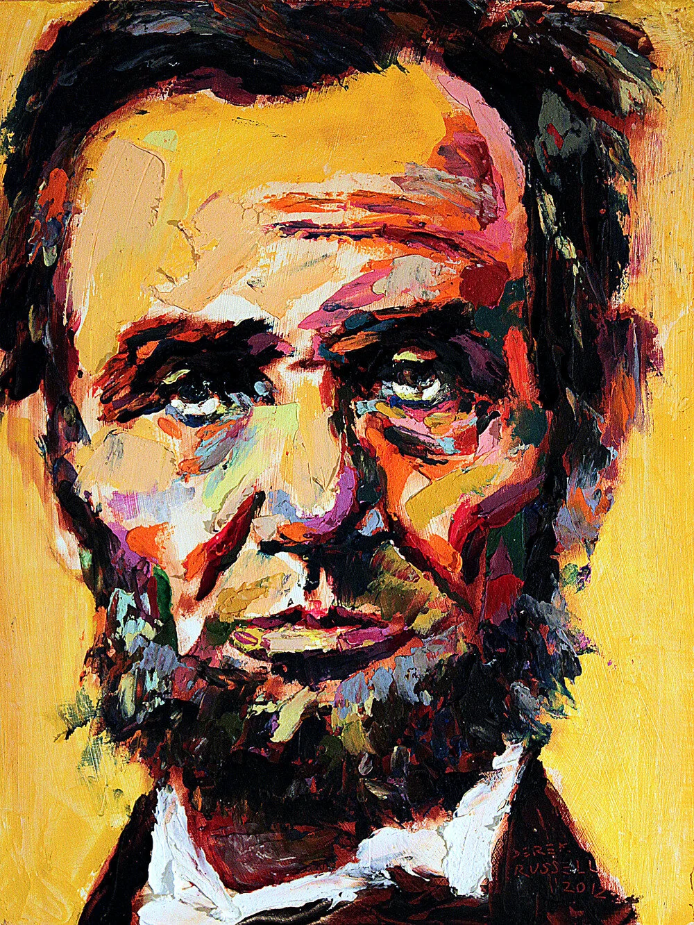 Abraham Lincoln Original Oil Painting by Derek Russell