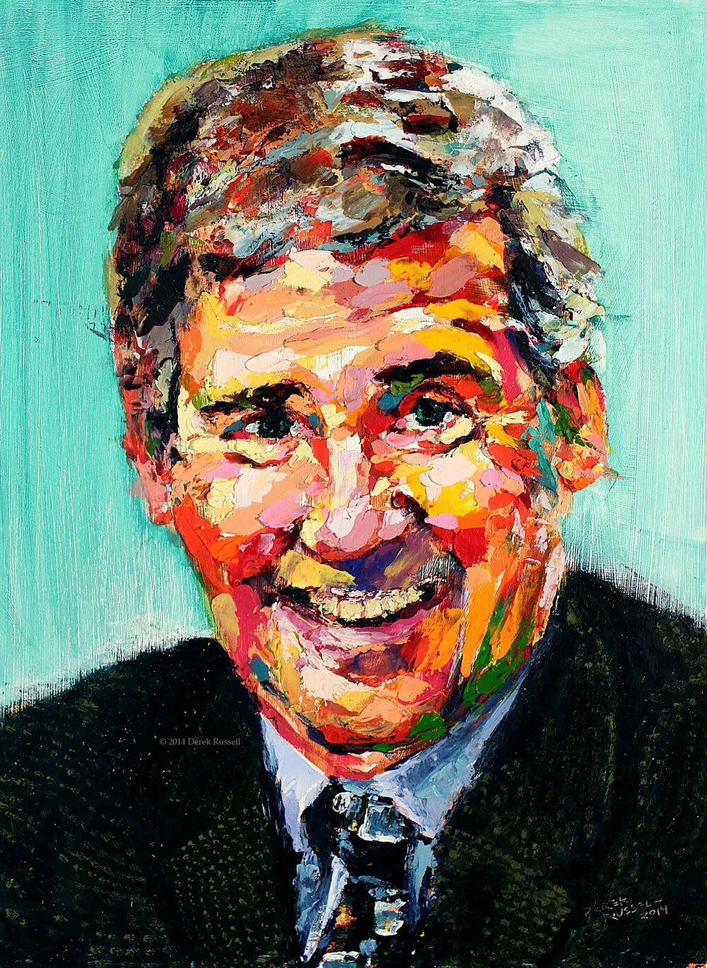 Bill Campbell Original Oil Painting by Derek Russell