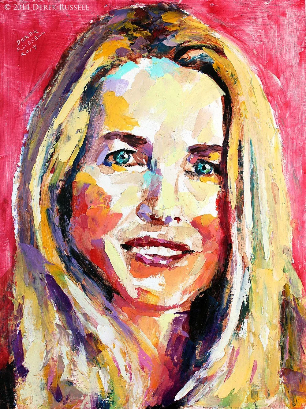 Laurene Powell Jobs Original Oil Painting by Derek Russell
