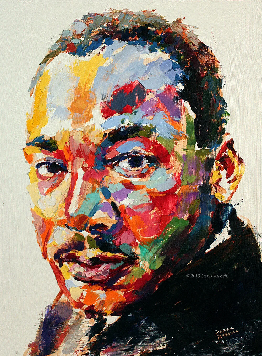 Martin Luther King Jr Original Oil Painting by Derek Russell