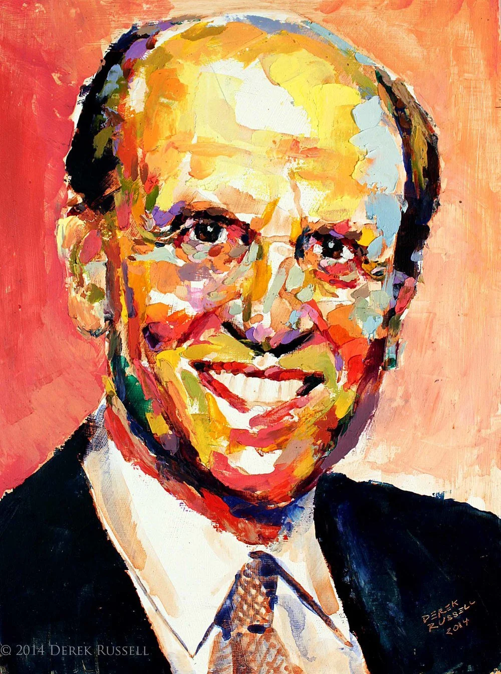 Michael Milken Original Oil Painting by Derek Russell