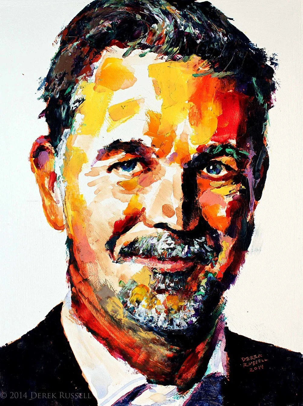 Reed Hastings Original Oil Painting by Derek Russell