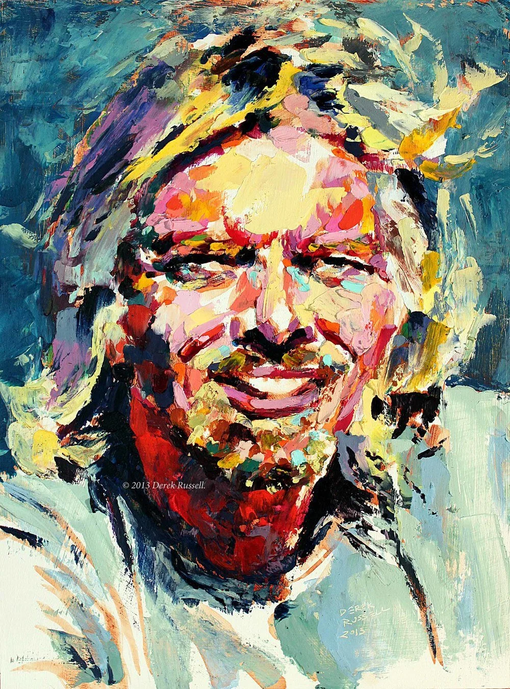 Richard Branson Original Oil Painting by Derek Russell