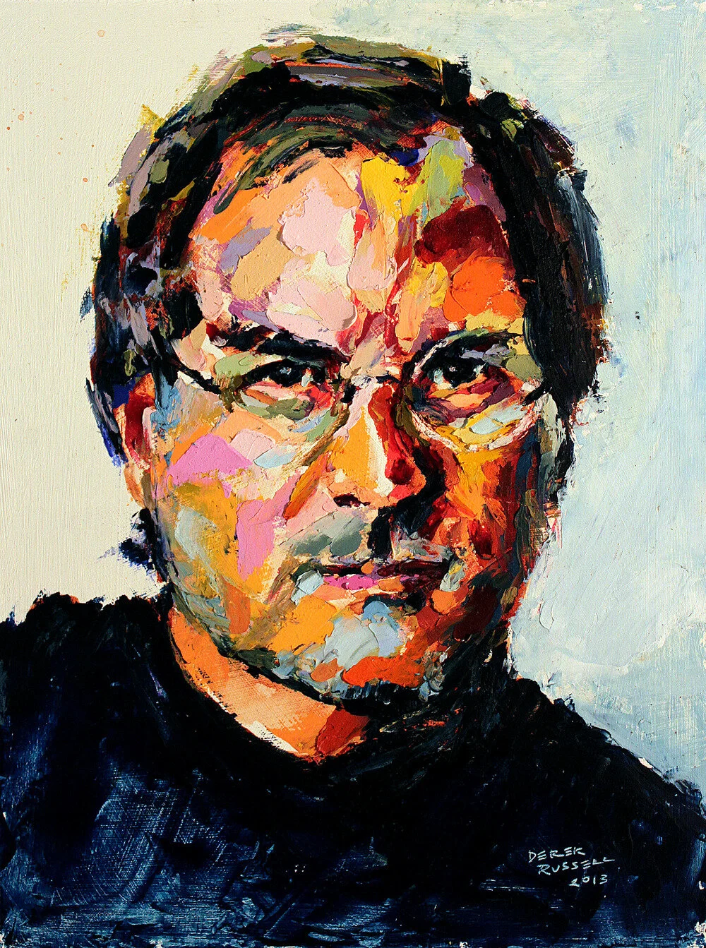 Steve Jobs Original Oil Painting by Derek Russell