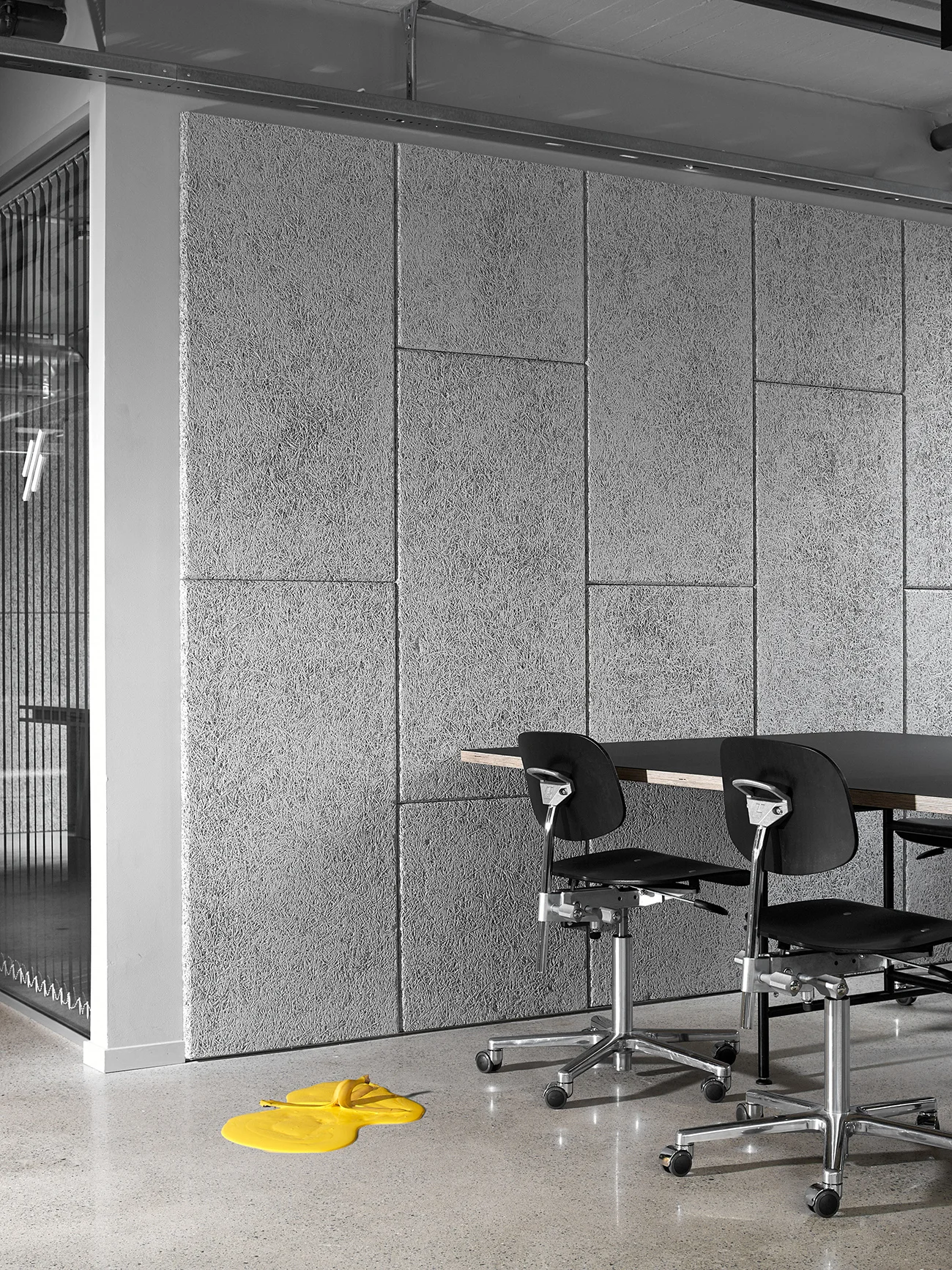 Acne Creative HQ For BozarthFornell Architects paint installation by Tomas Skoging