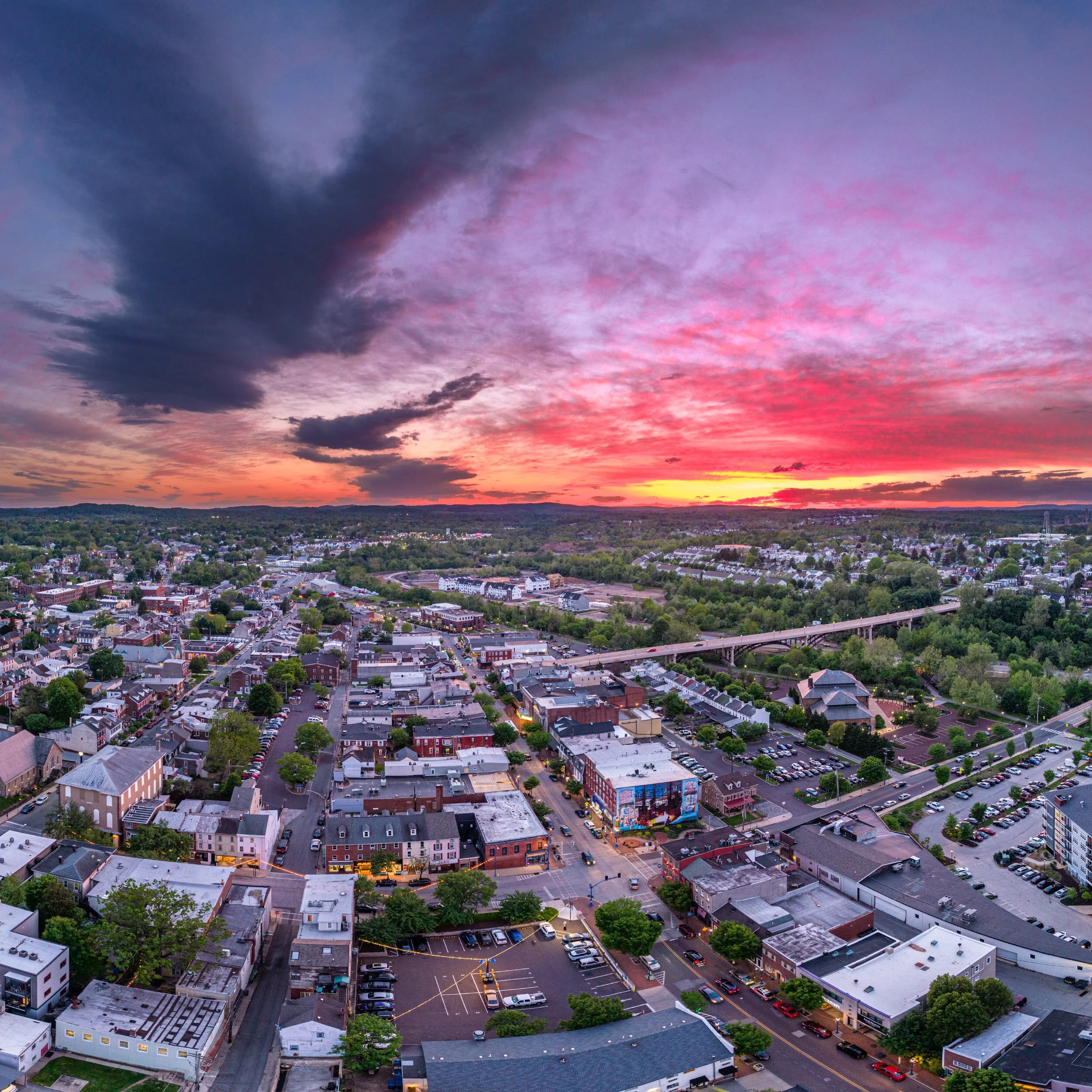Phoenixville's Bridge and Main in May of 2021