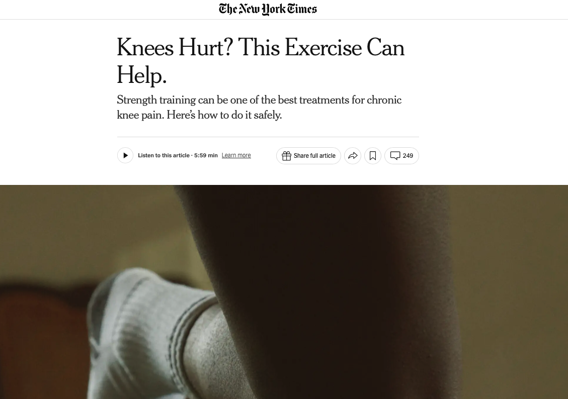 Knees Hurt? This Exercise Can Help