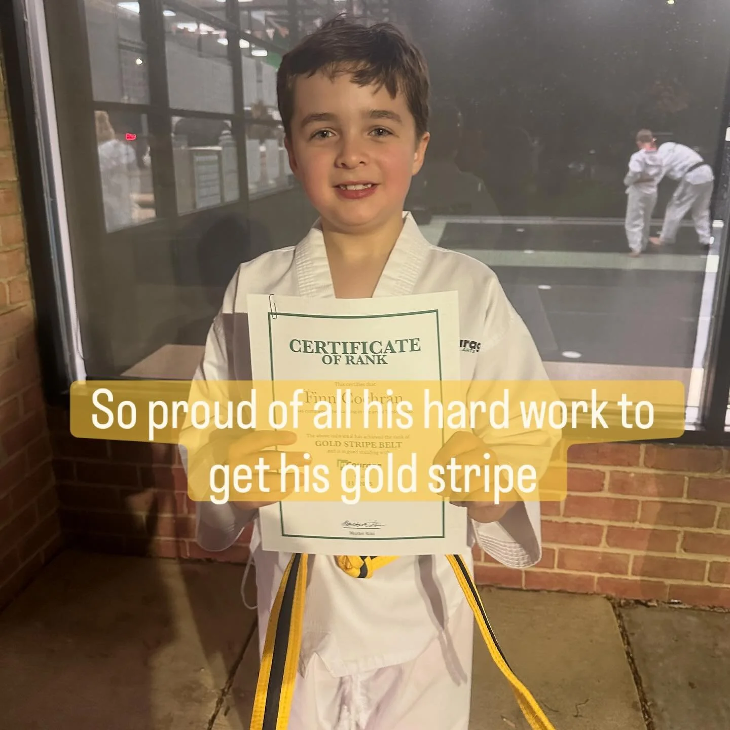 This little dude is dedicated to taekwondo and moving his way to a black belt.  So proud of him everyday.