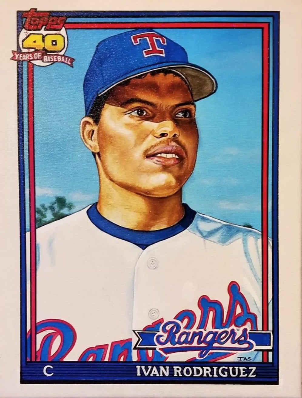 1991 Topps Traded Ivan Rodriguez Rookie Card — The Artwork of Isaac Ike  Rodriguez