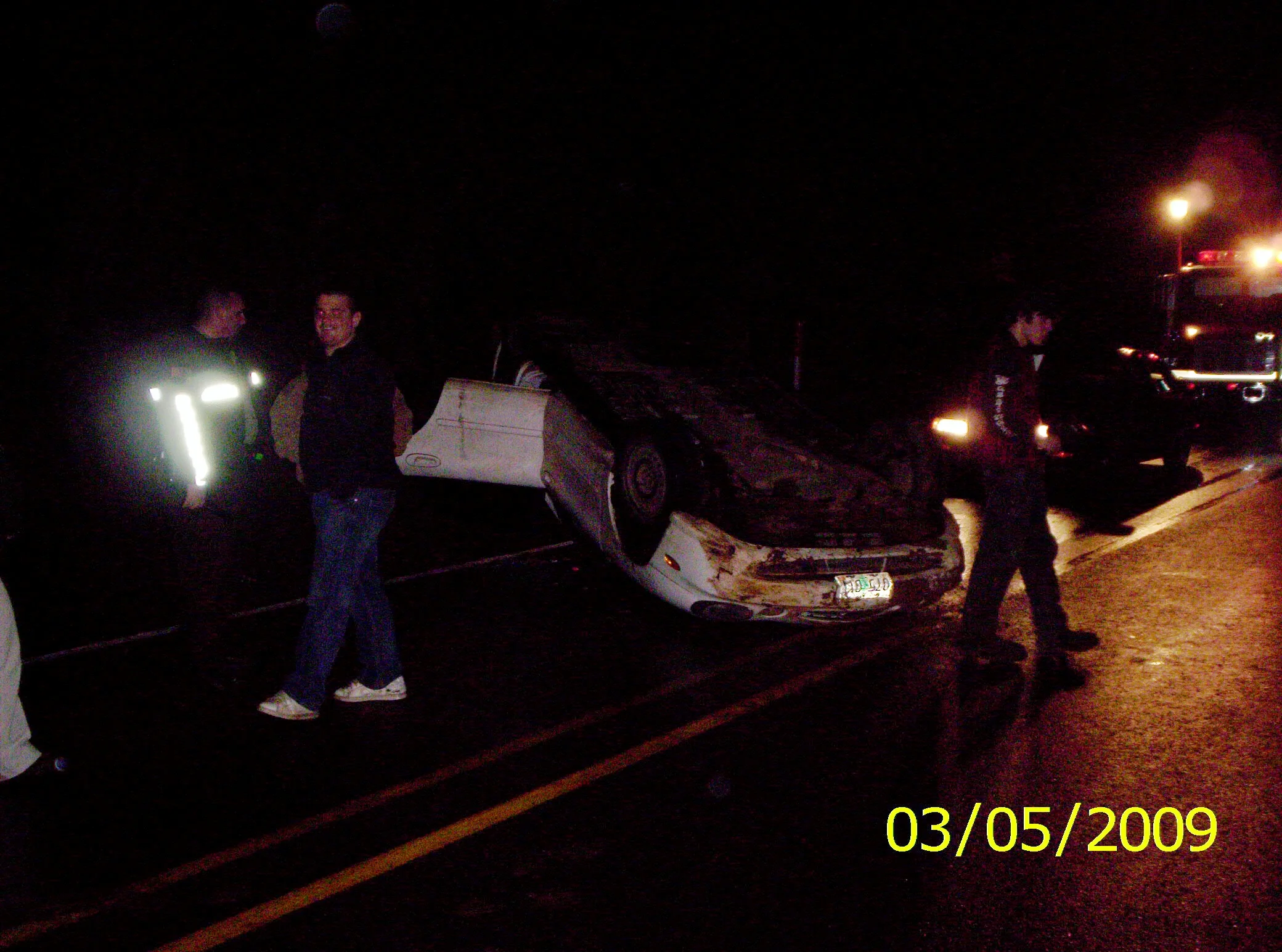 SINGLE  CAR  ROLL OVER - HWY 101