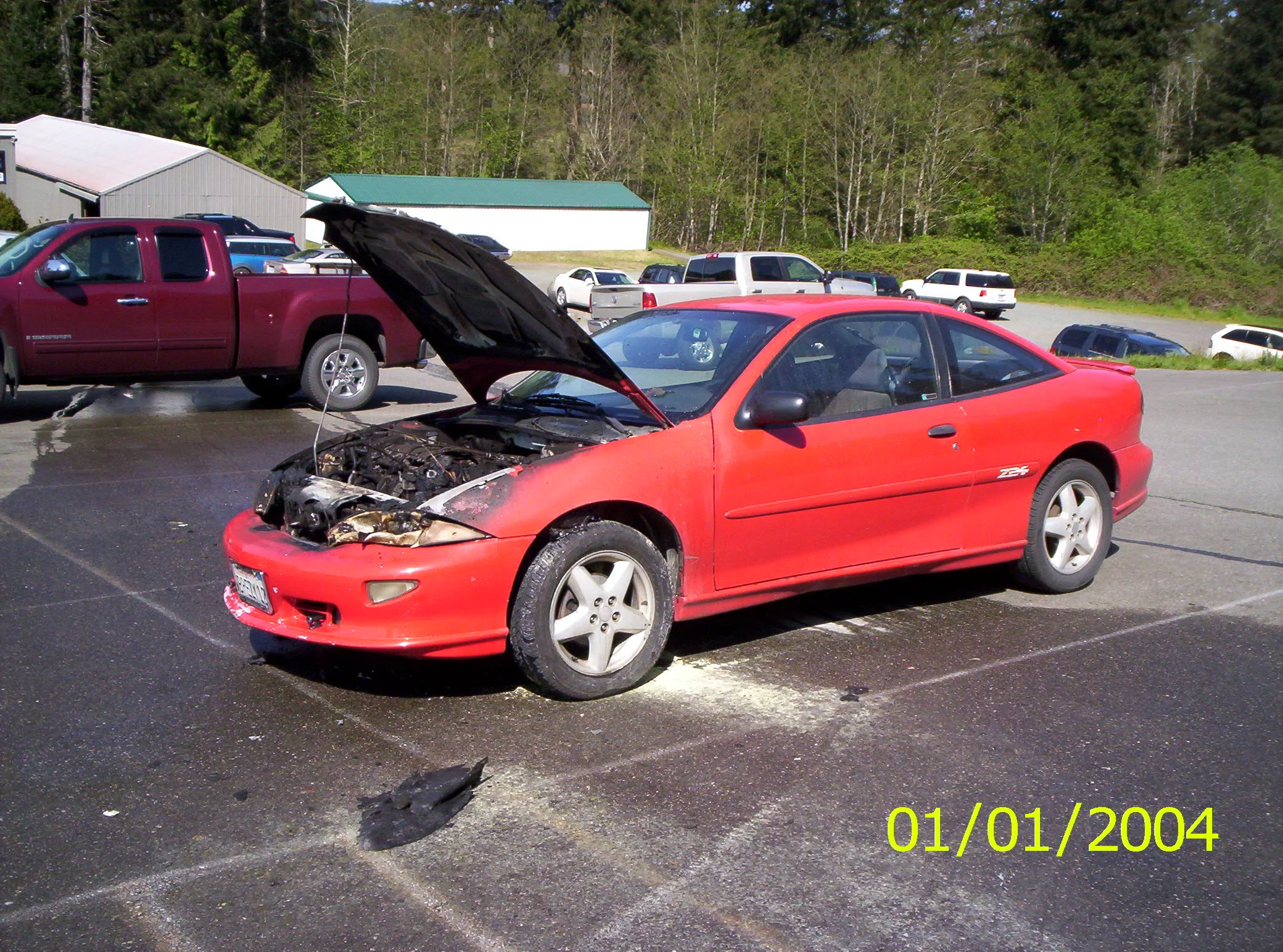 CAR FIRE - COOS CITY SUMNER ROAD