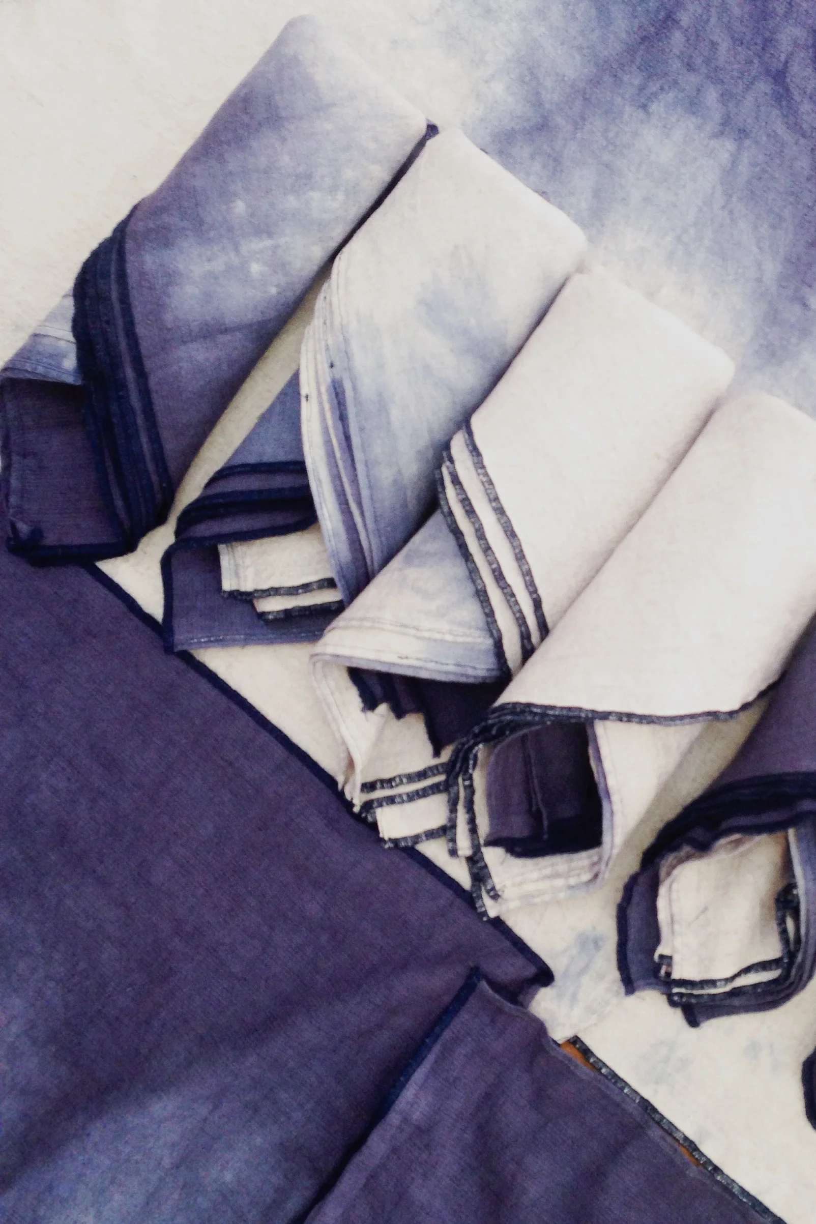 Dip Dye Linen Towel and Napkin Set
