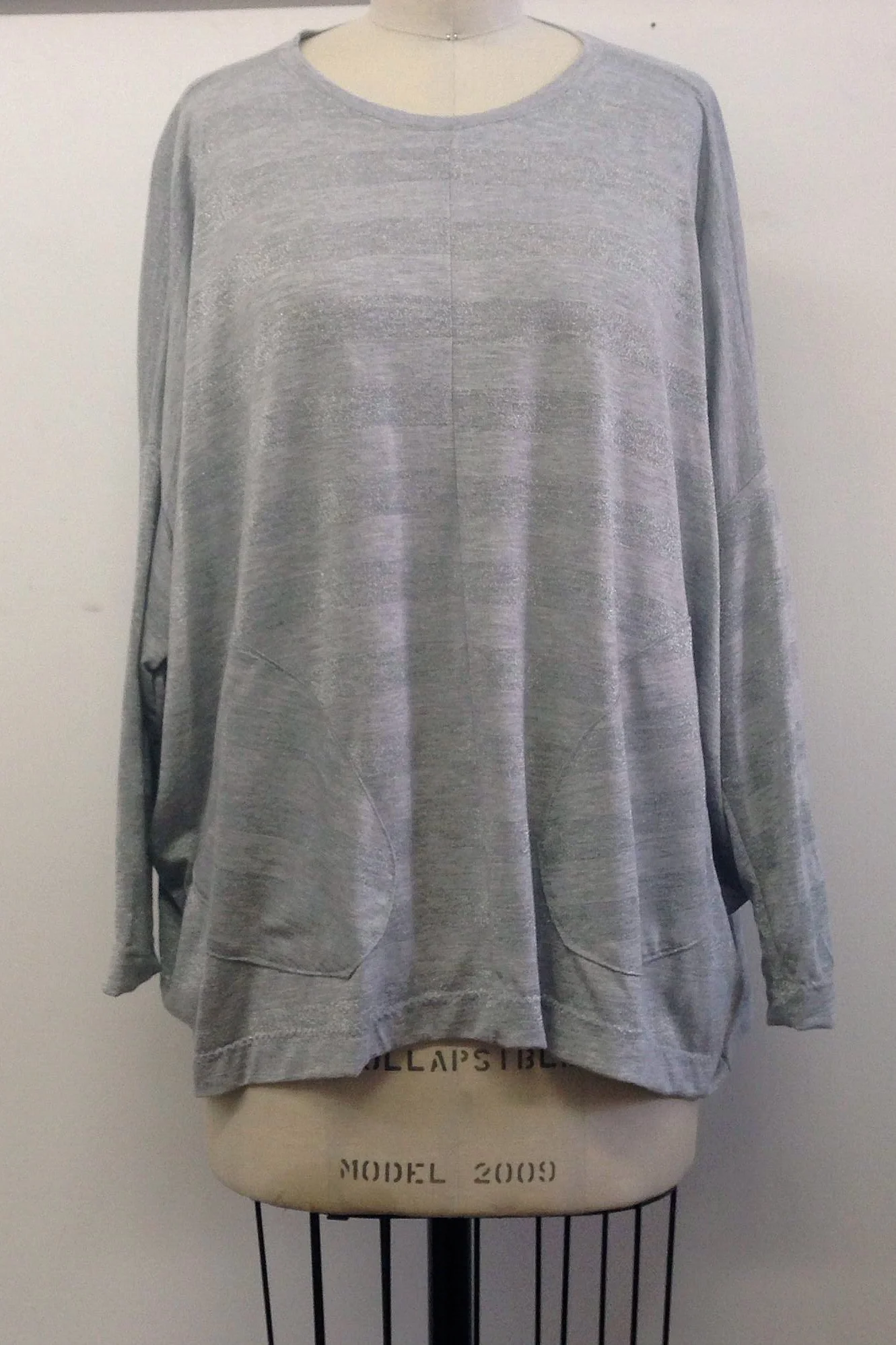 Silver Drafting Top with Pockets
