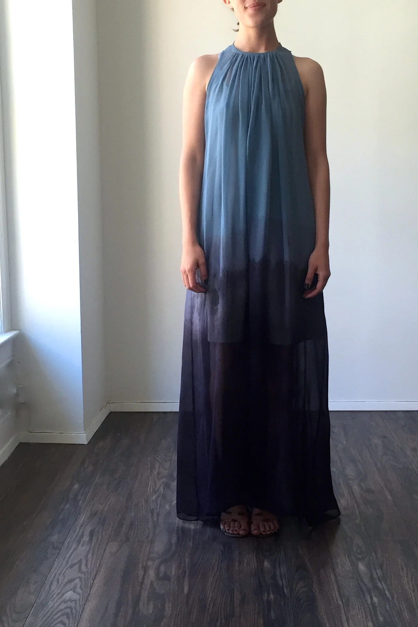 Awaken Dress with Slip, Smoke