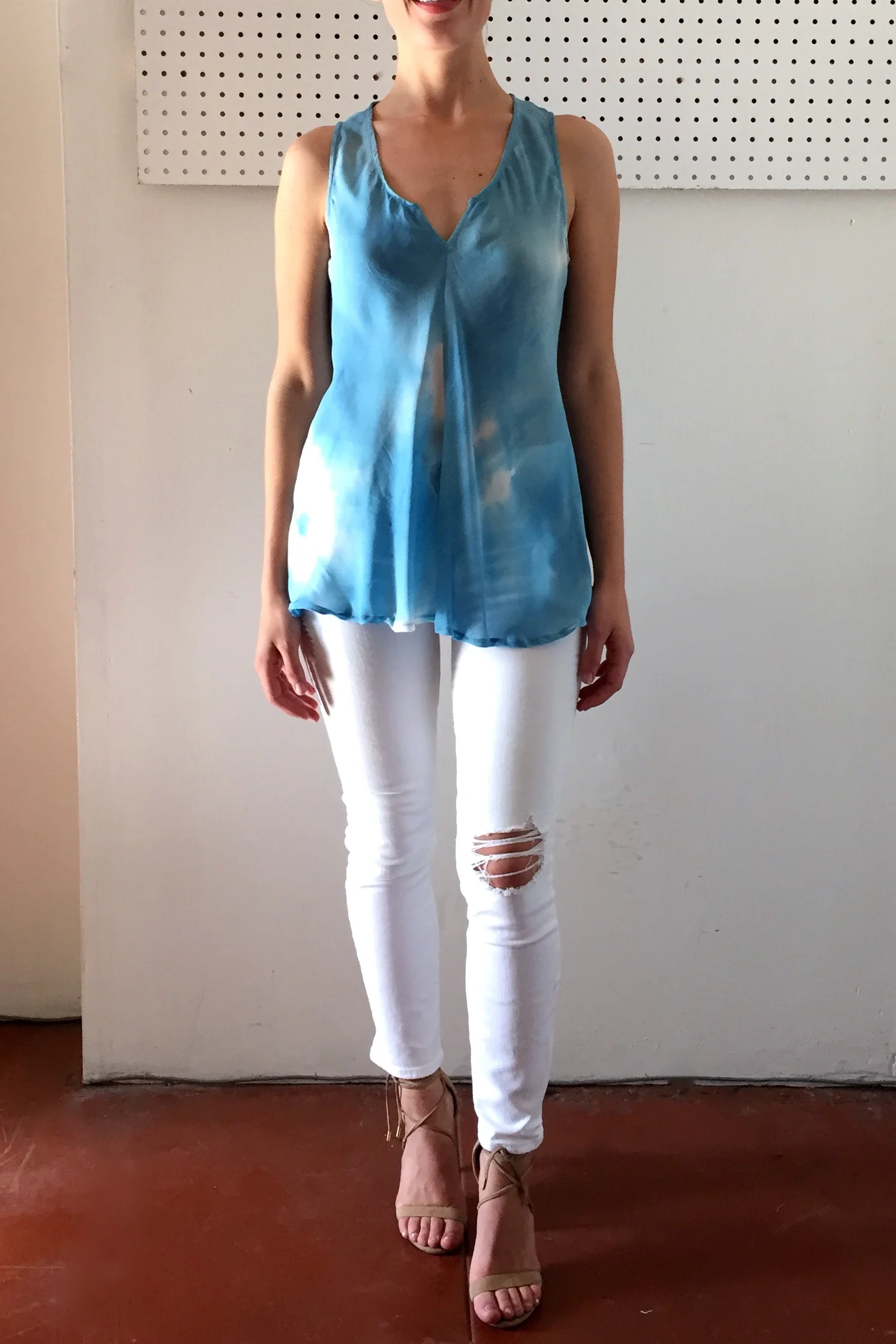Jackie Top, Indigo Hand dye