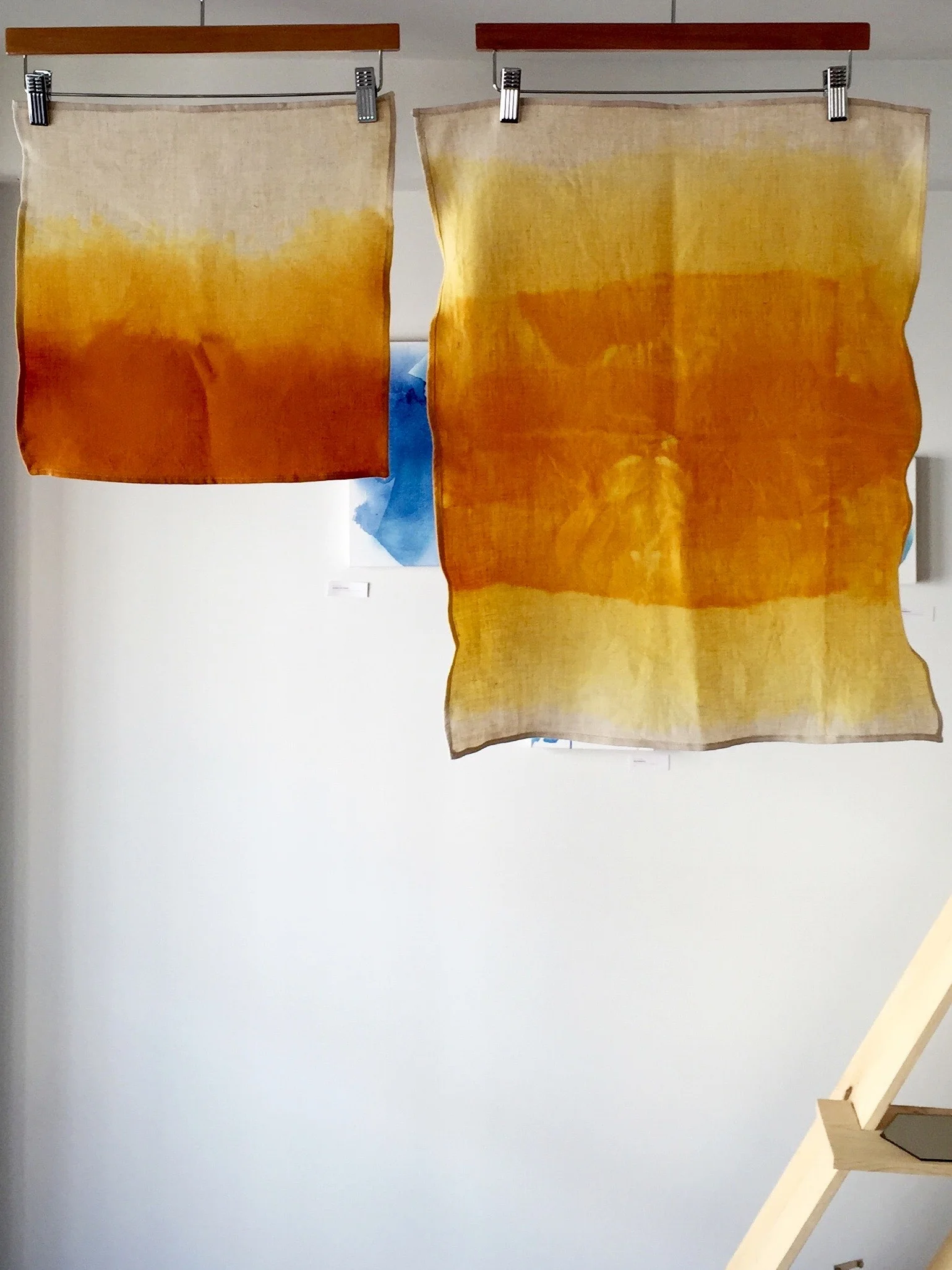 Saffron, Dip Dye Linen Towel and Napkin Set