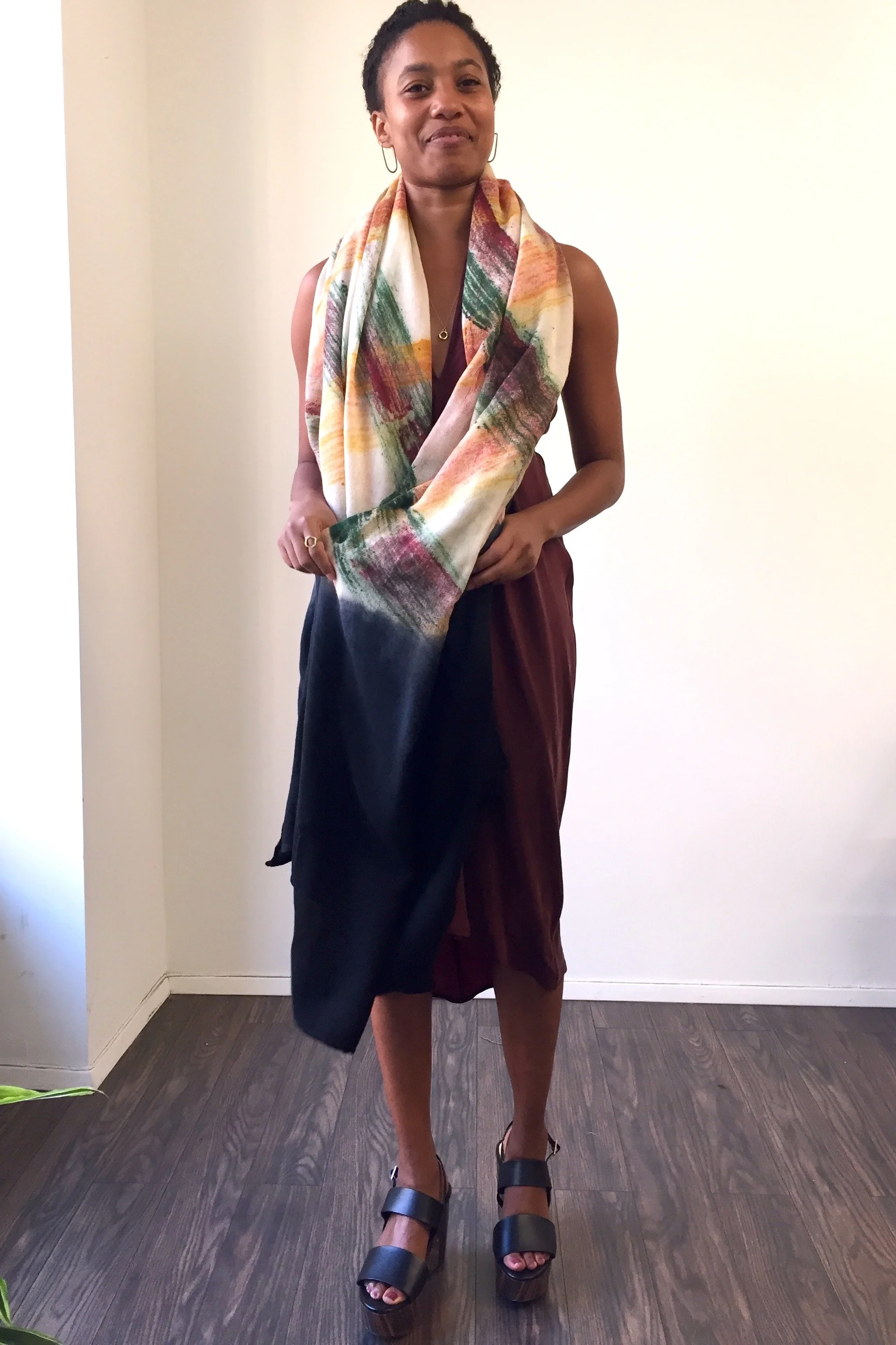  Hand Dyed Wool Scarf